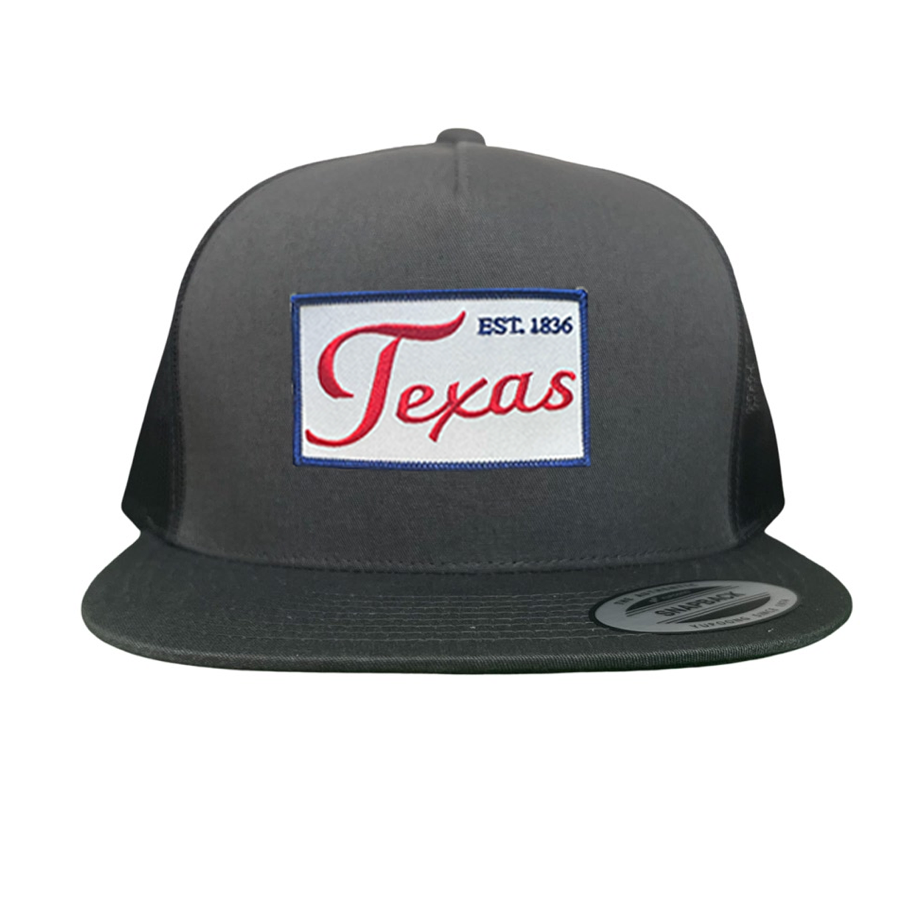 Texas EST 1836 Script Hat - Mesh Snapback, Dad or Rope Style