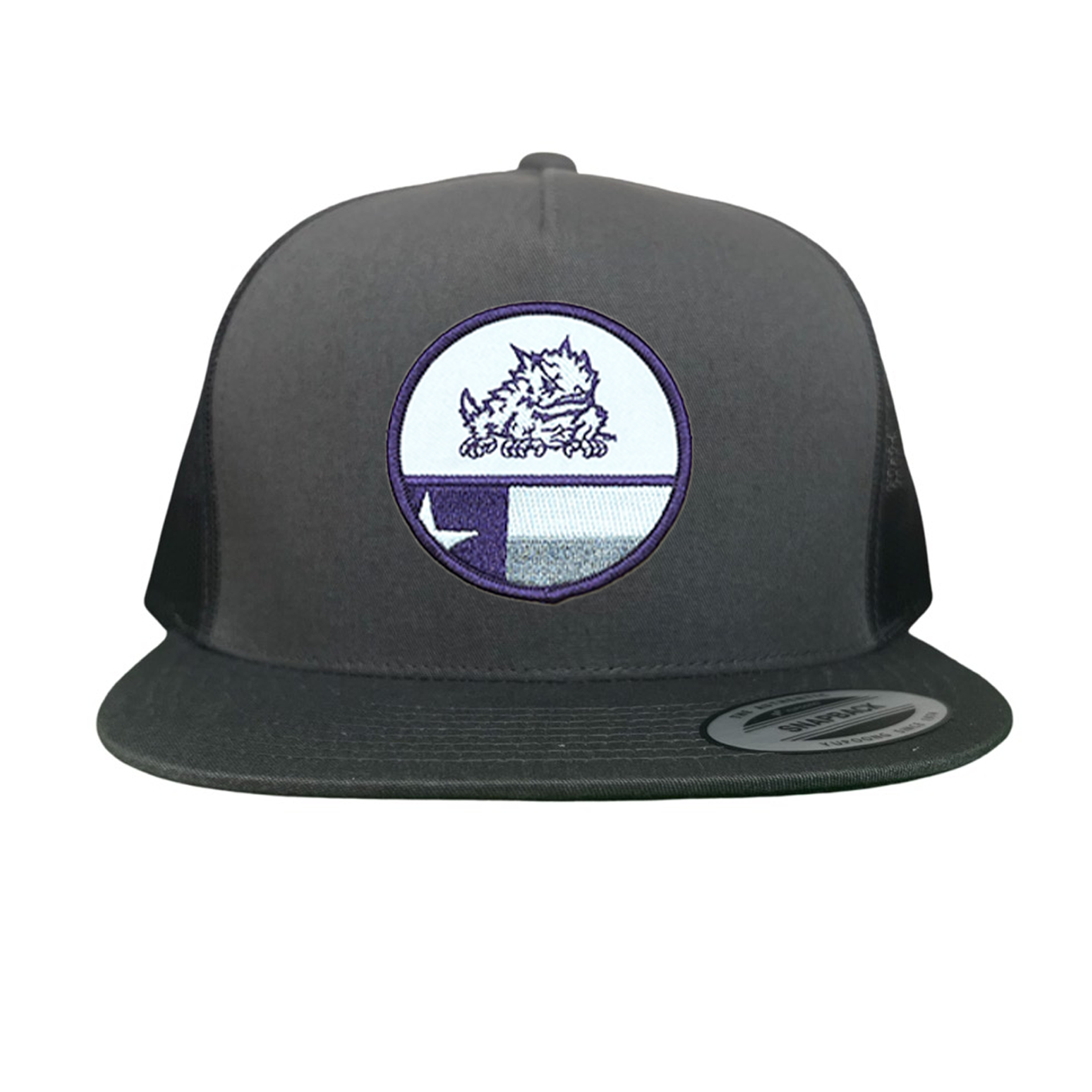 TCU Circle Horned Frog w/h State Flag / Hats / TCU034 / 248 / MM