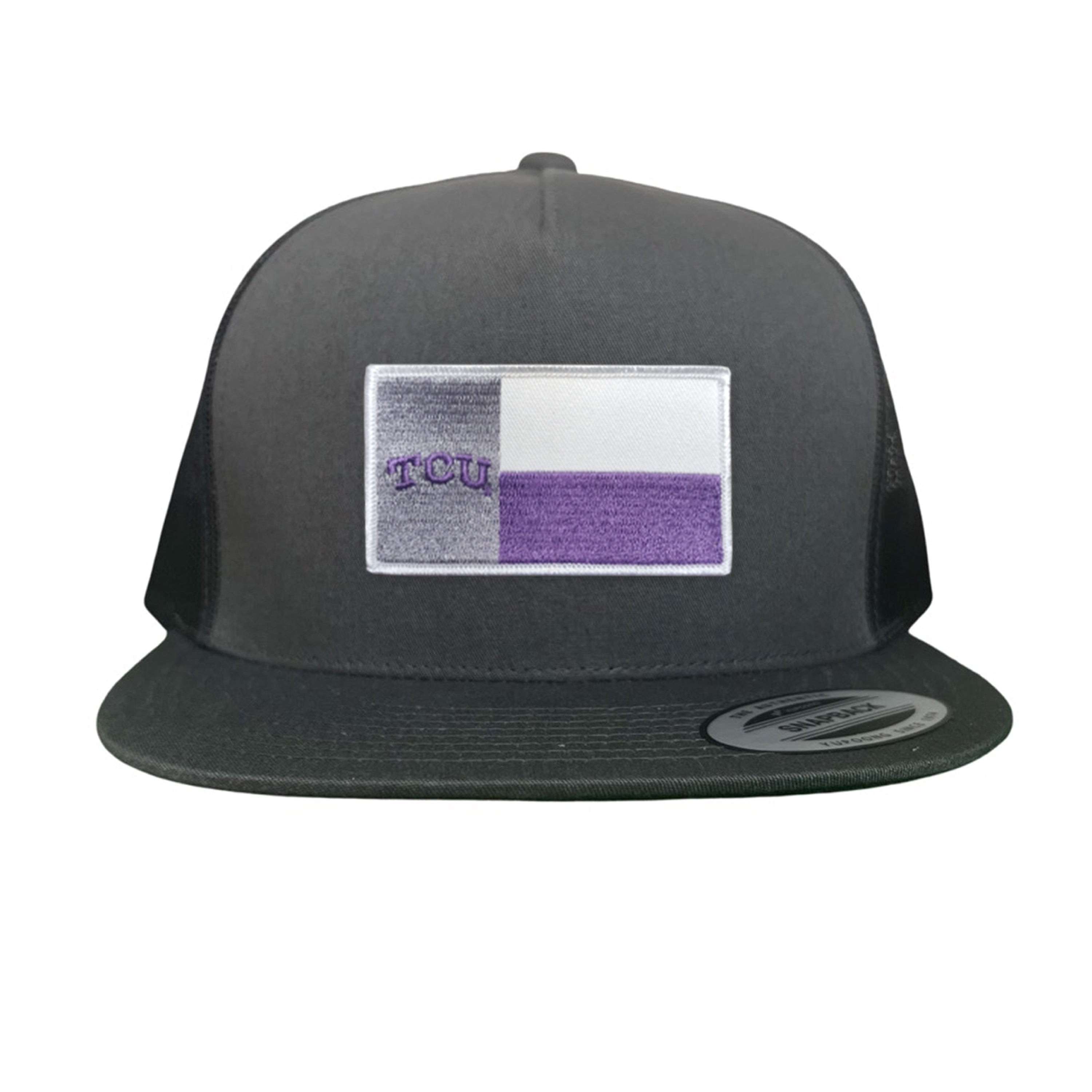 TCU Rectangle State Flag Patch Hat - Purple & White Game Day Cap