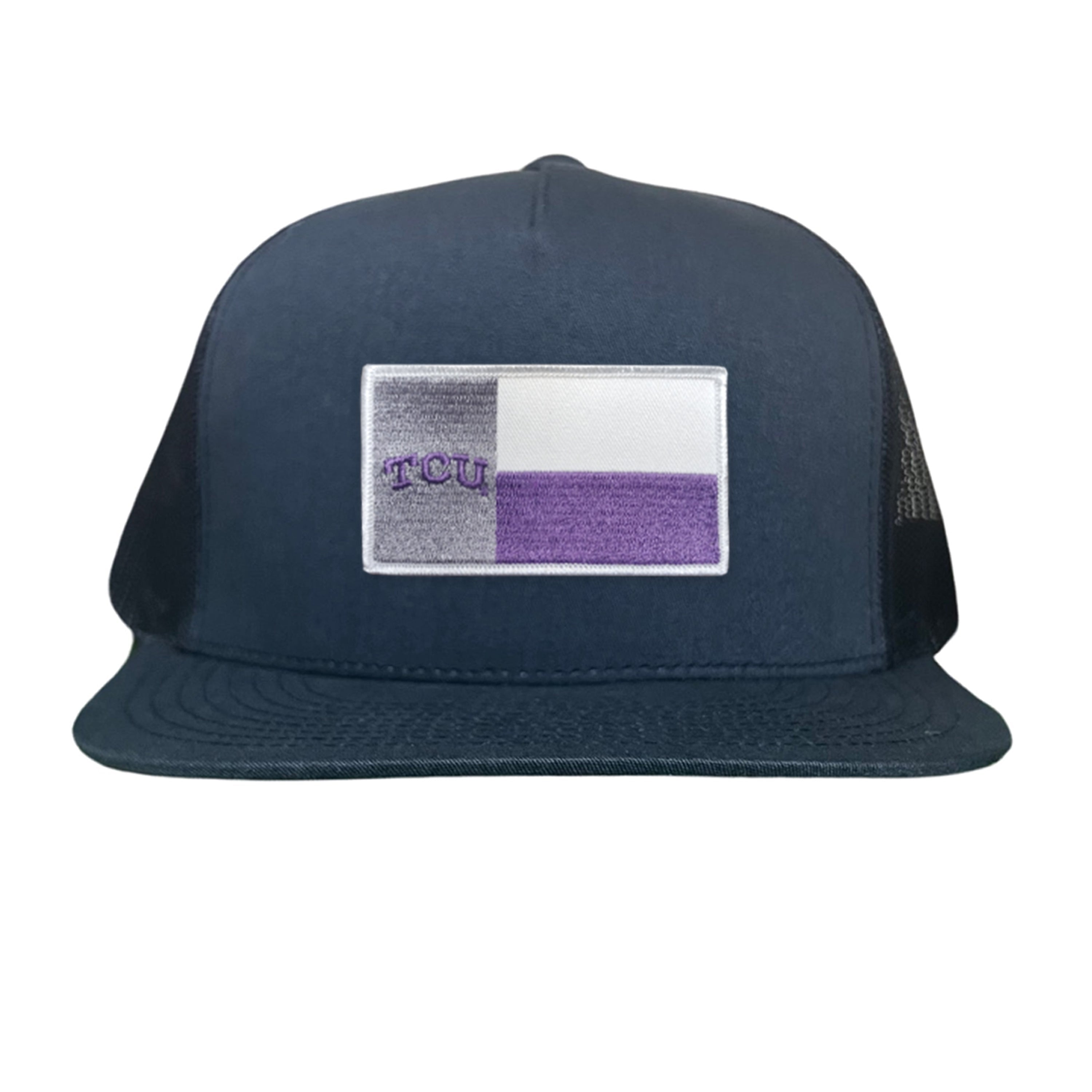 TCU Rectangle State Flag Patch Hat - Purple & White Game Day Cap