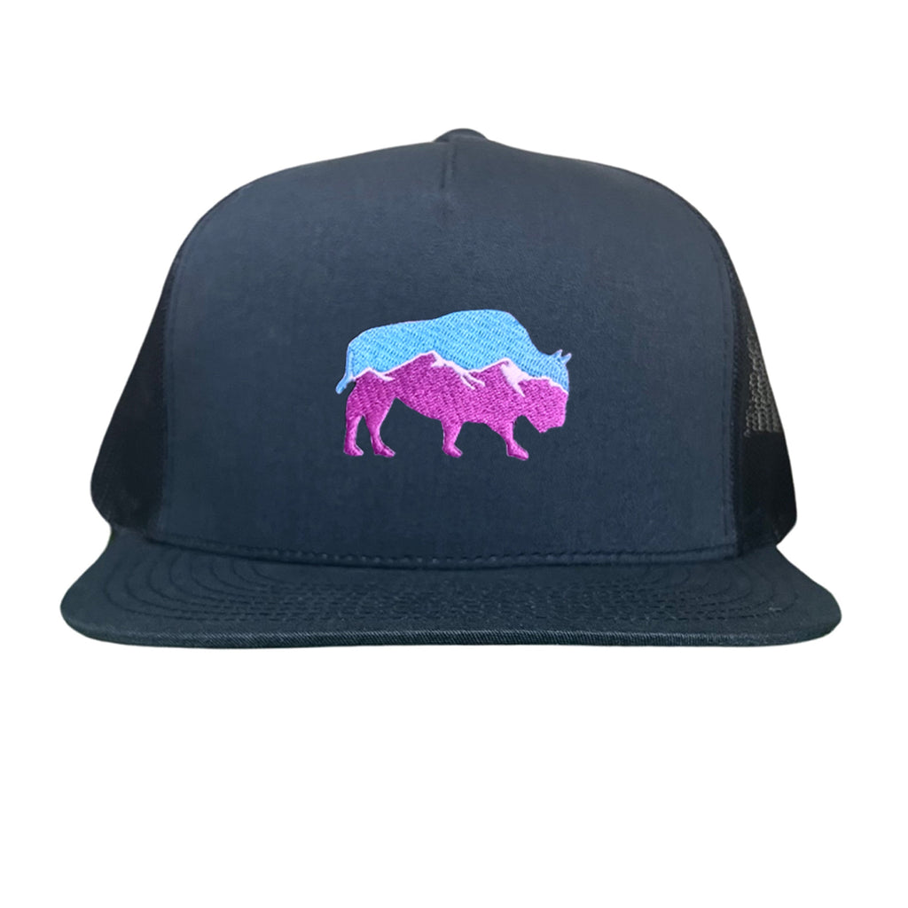 Mountain Bison Patch Outdoor Casual Baseball Hat