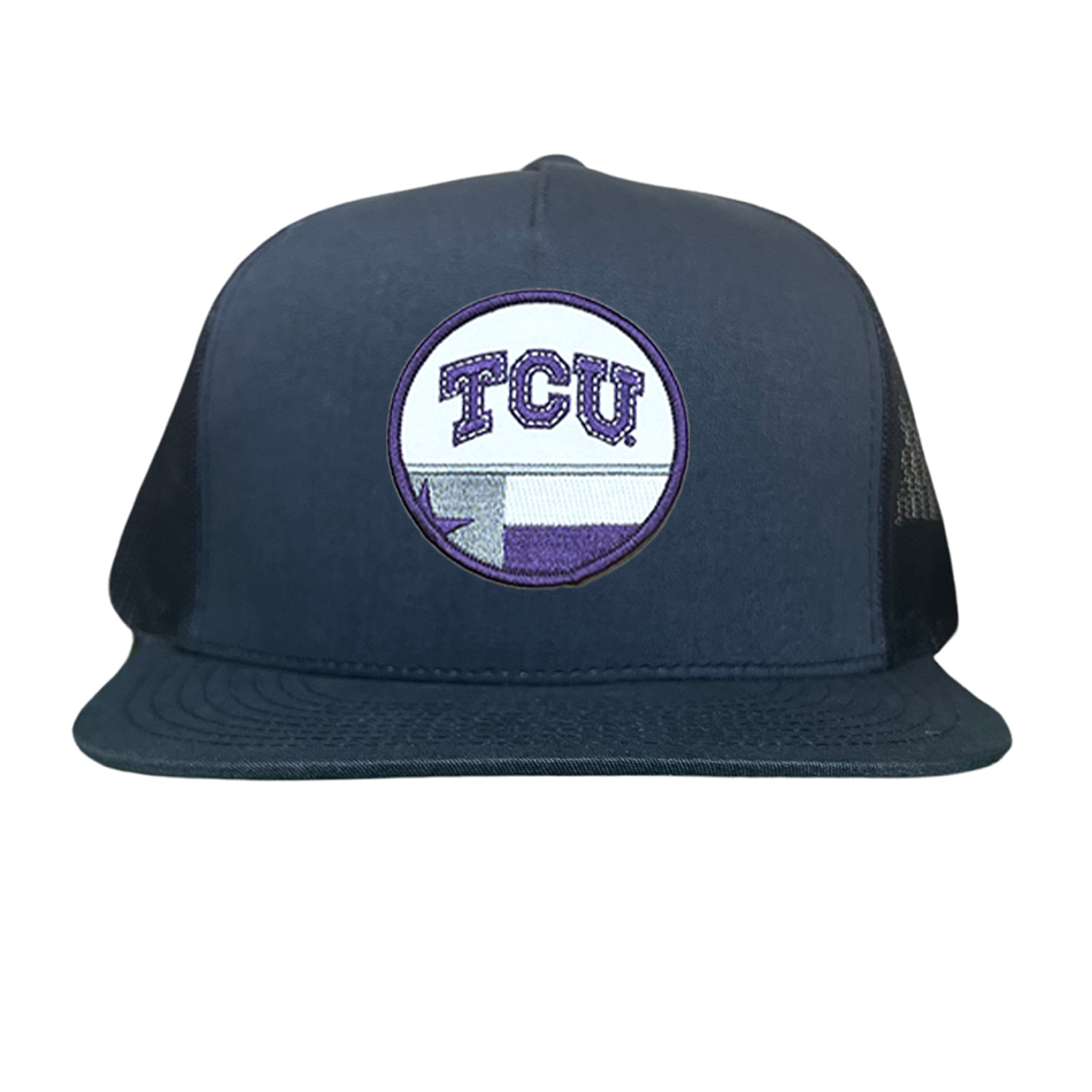 TCU Logo and Texas State Flag Patch Baseball Hat