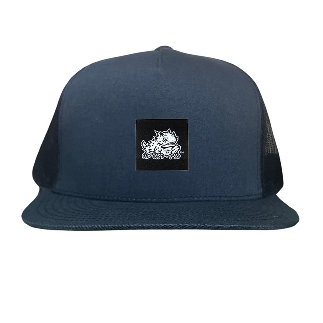 TCU Horned Frog Logo Black Label Hat - Adjustable Snapback & Trucker