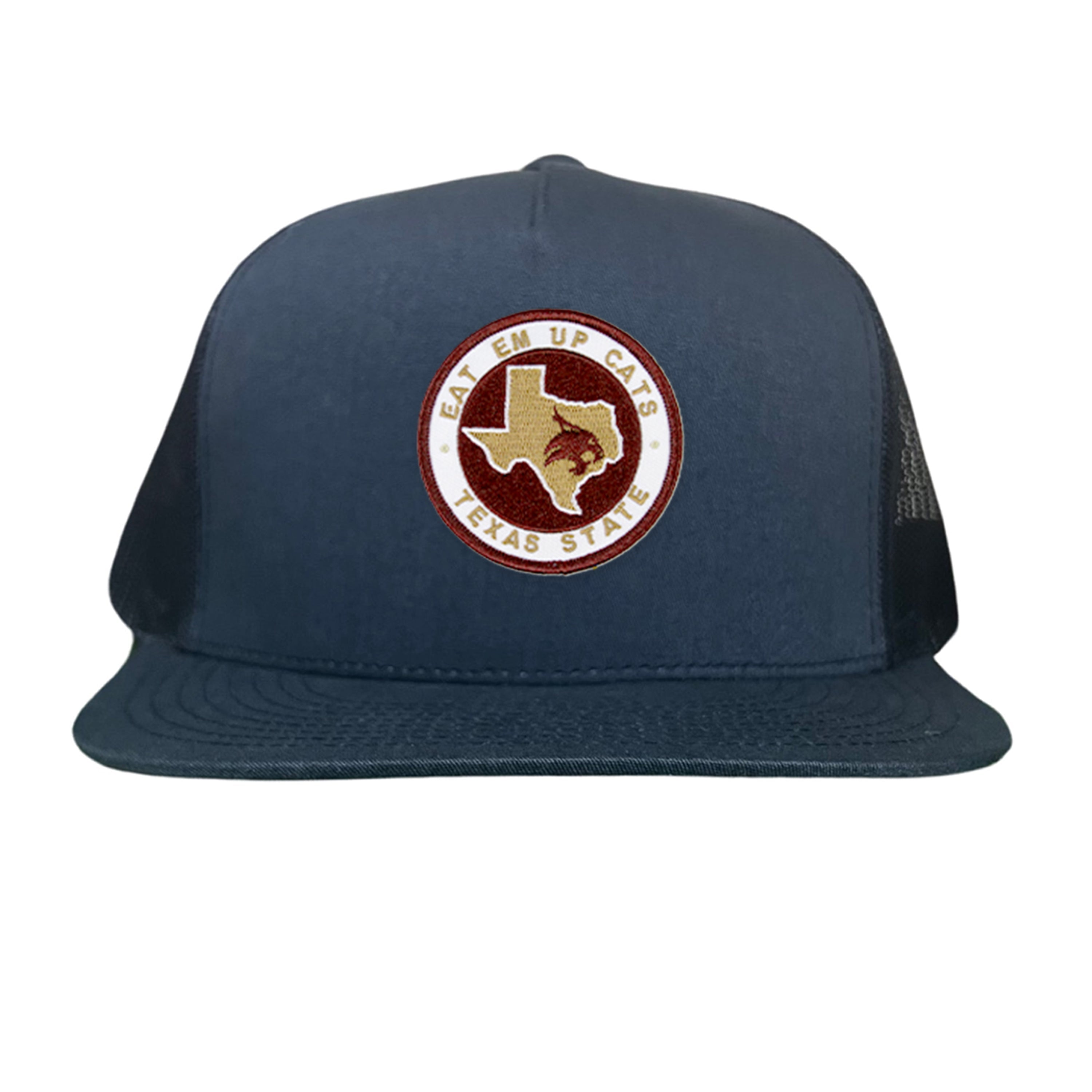 Texas State Eat Em Up Cats Supercat Patch Embroidered Hat