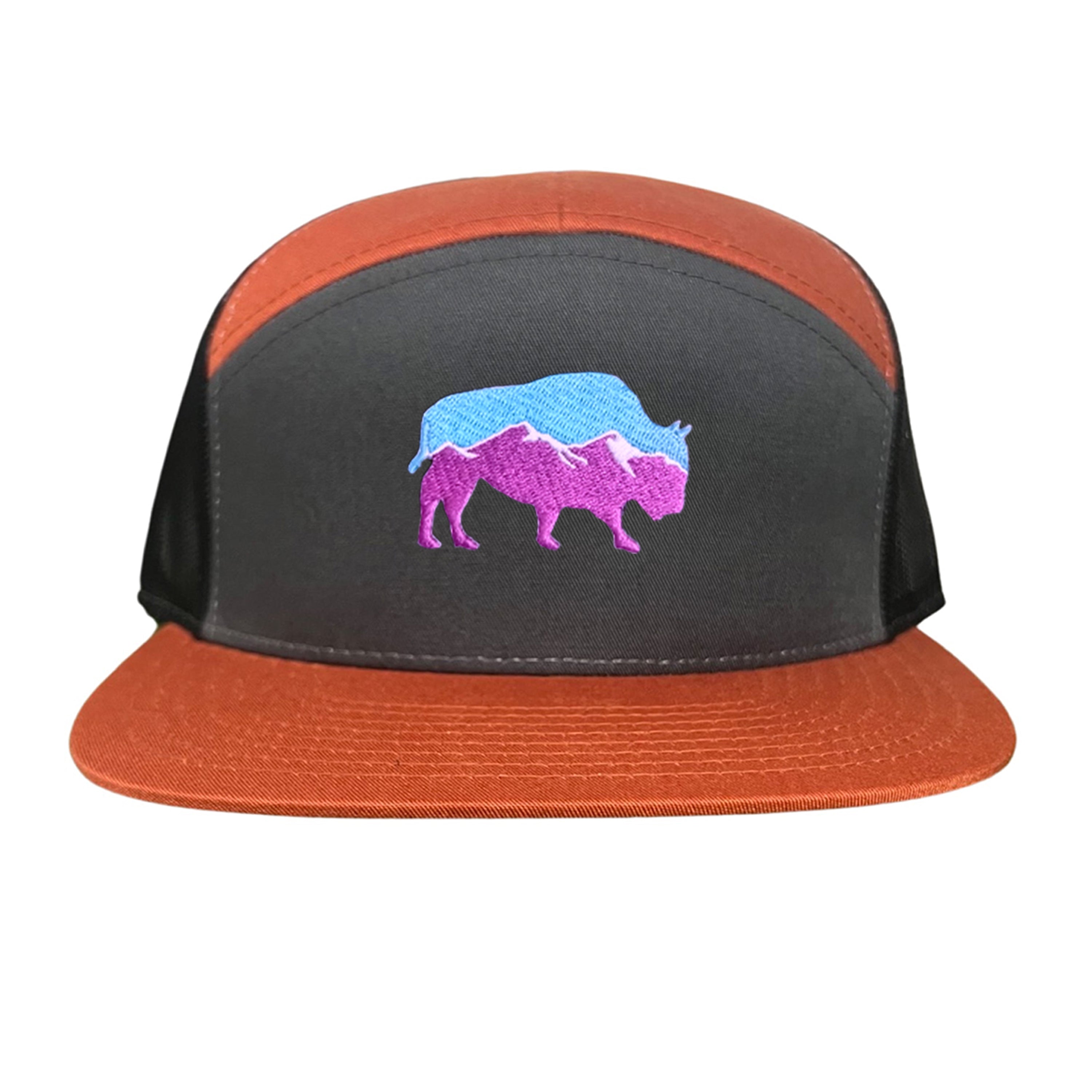 Mountain Bison Patch Outdoor Casual Baseball Hat