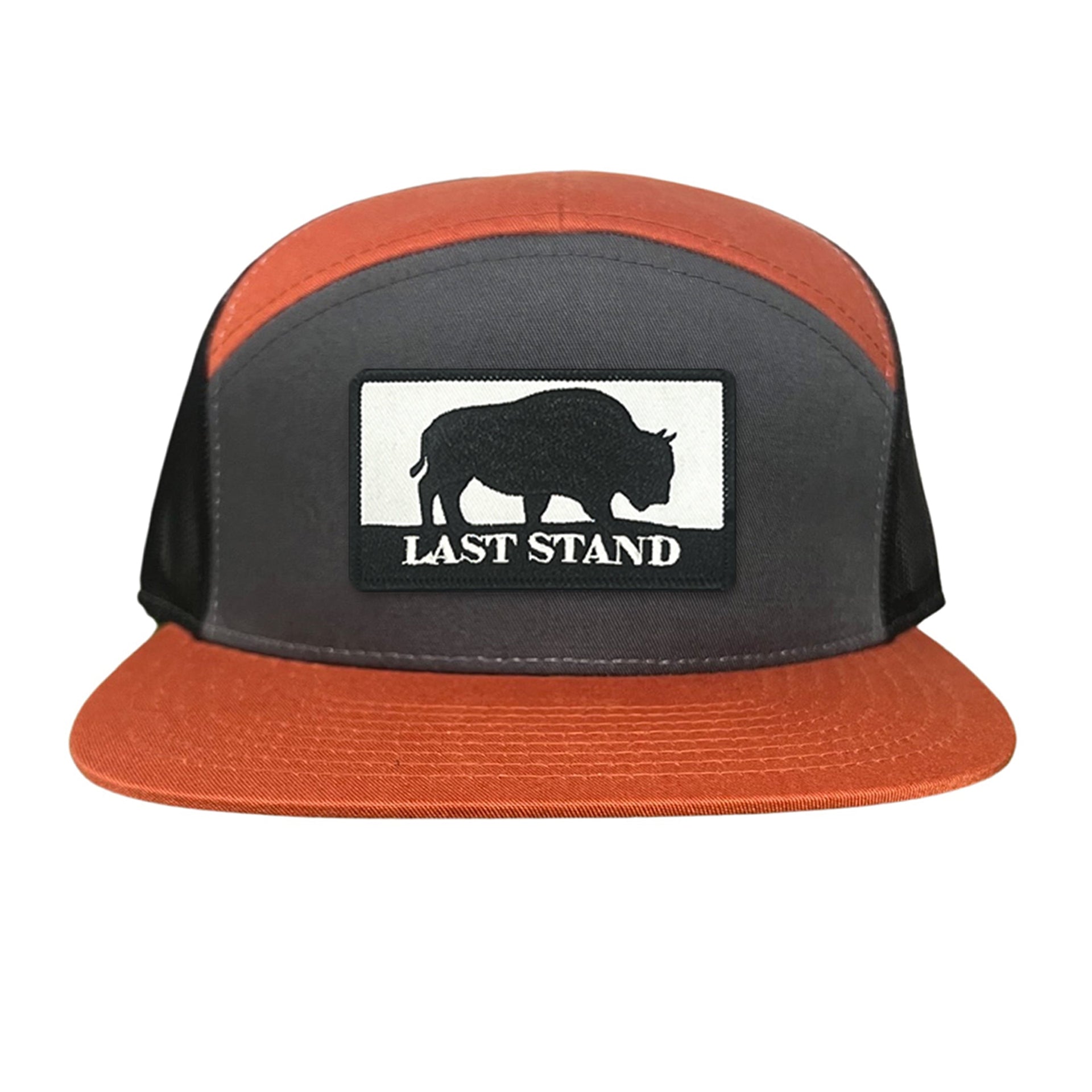Bison Graphic Curved Bill Trucker Hat Mesh Snapback Cap