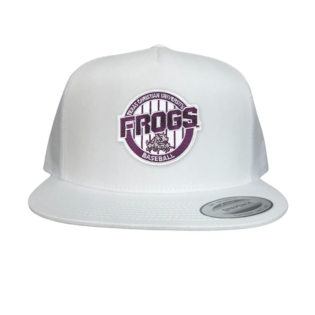 TCU Horned Frogs Pinstripe Circle Baseball Cap - Snapback & Dad Hat
