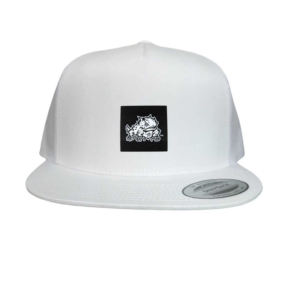 TCU Horned Frog Logo Black Label Hat - Adjustable Snapback & Trucker