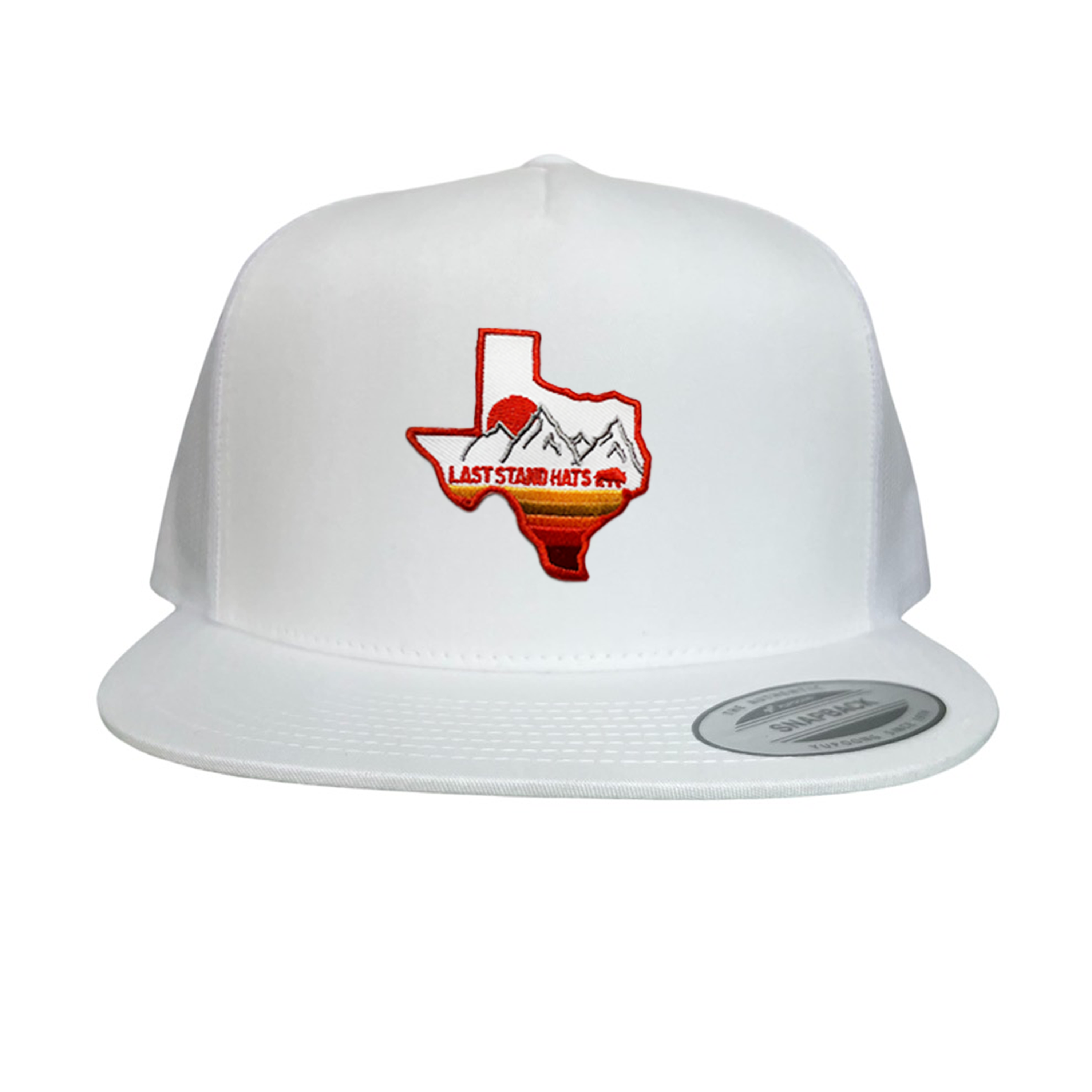 Texas Mountains Orange Rope Hat - Adjustable Trucker Cap