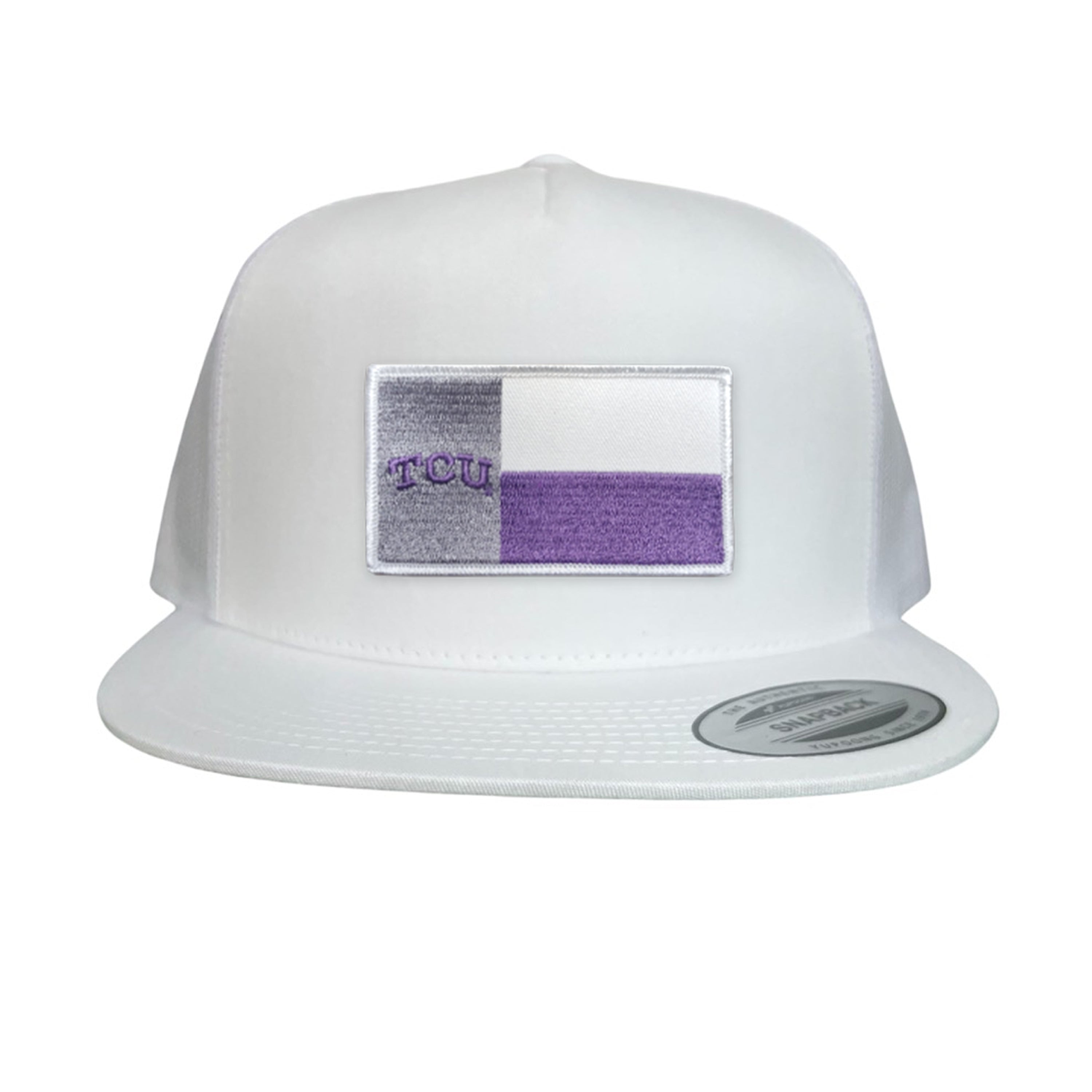 TCU Rectangle State Flag Patch Hat - Purple & White Game Day Cap