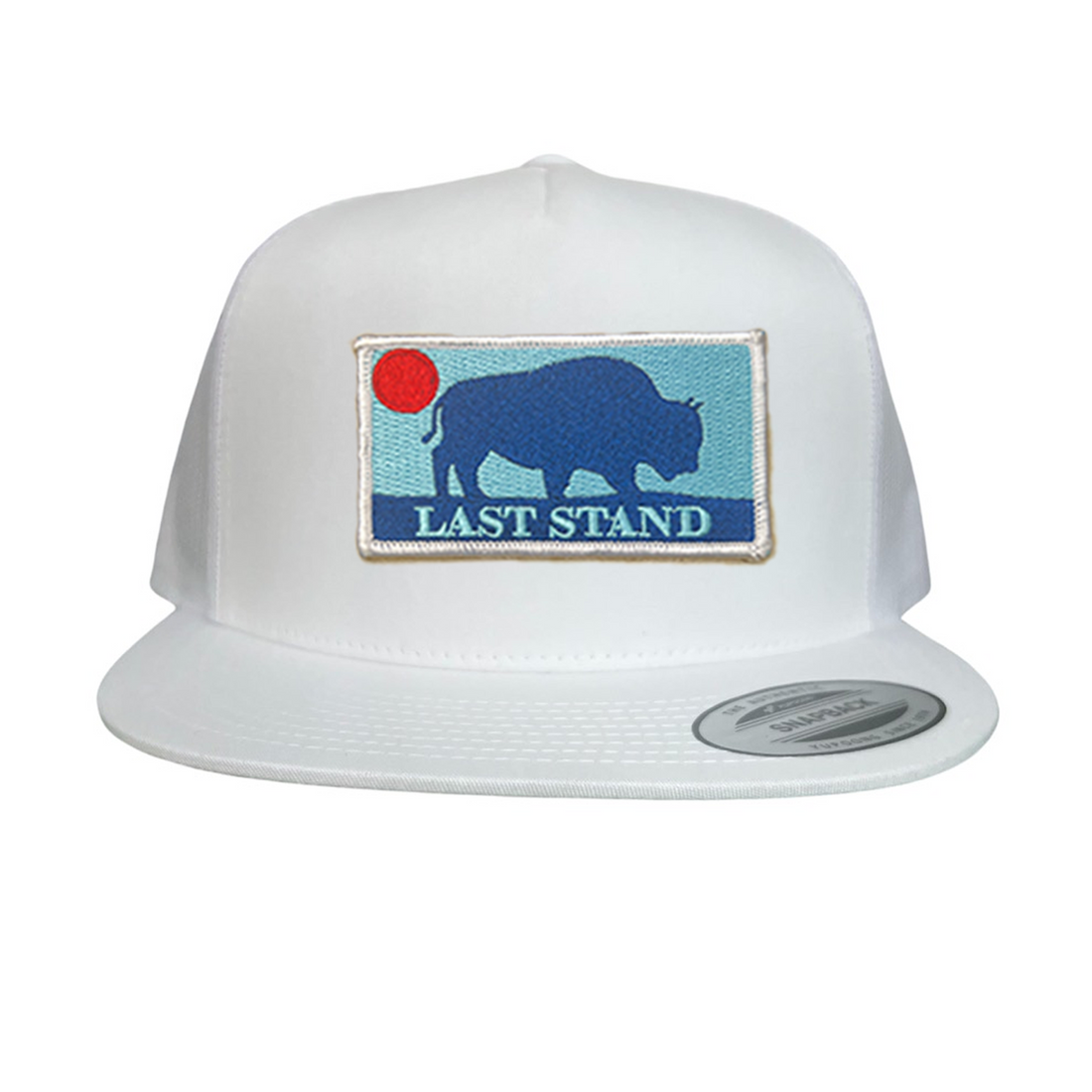 Bison Sunset Baseball Cap - Mountain Outdoors Snapback Hat