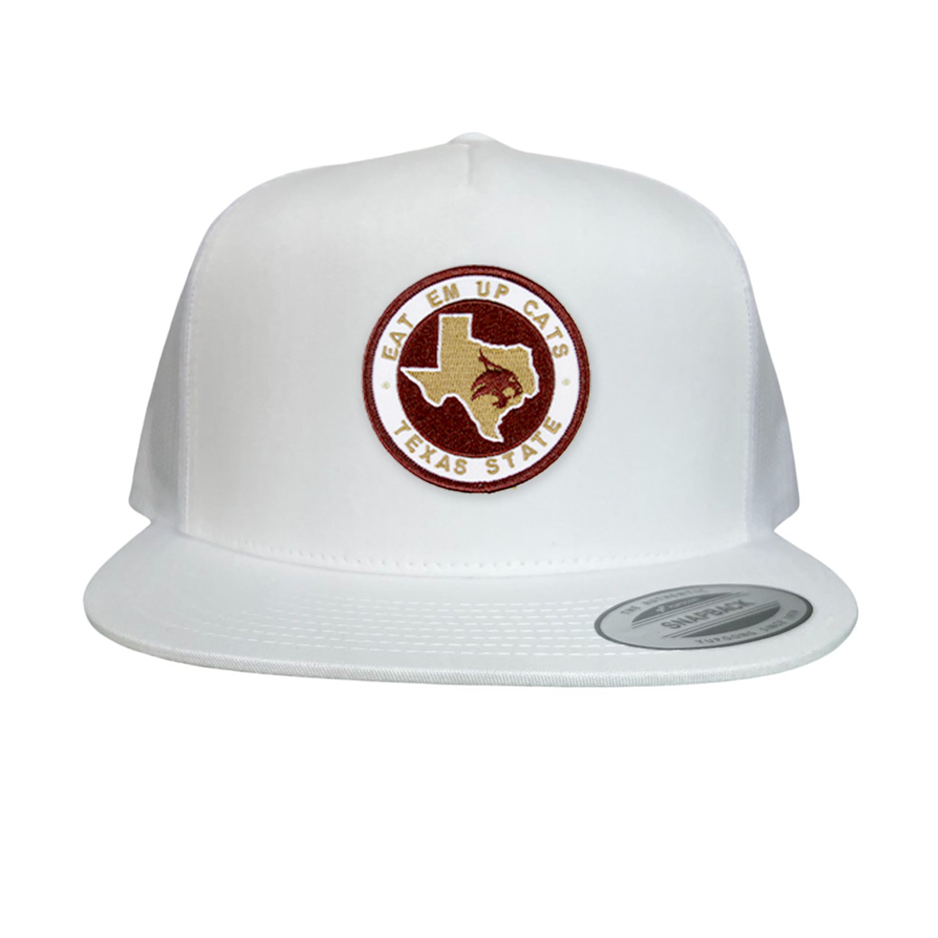 Texas State Eat Em Up Cats Supercat Patch Embroidered Hat