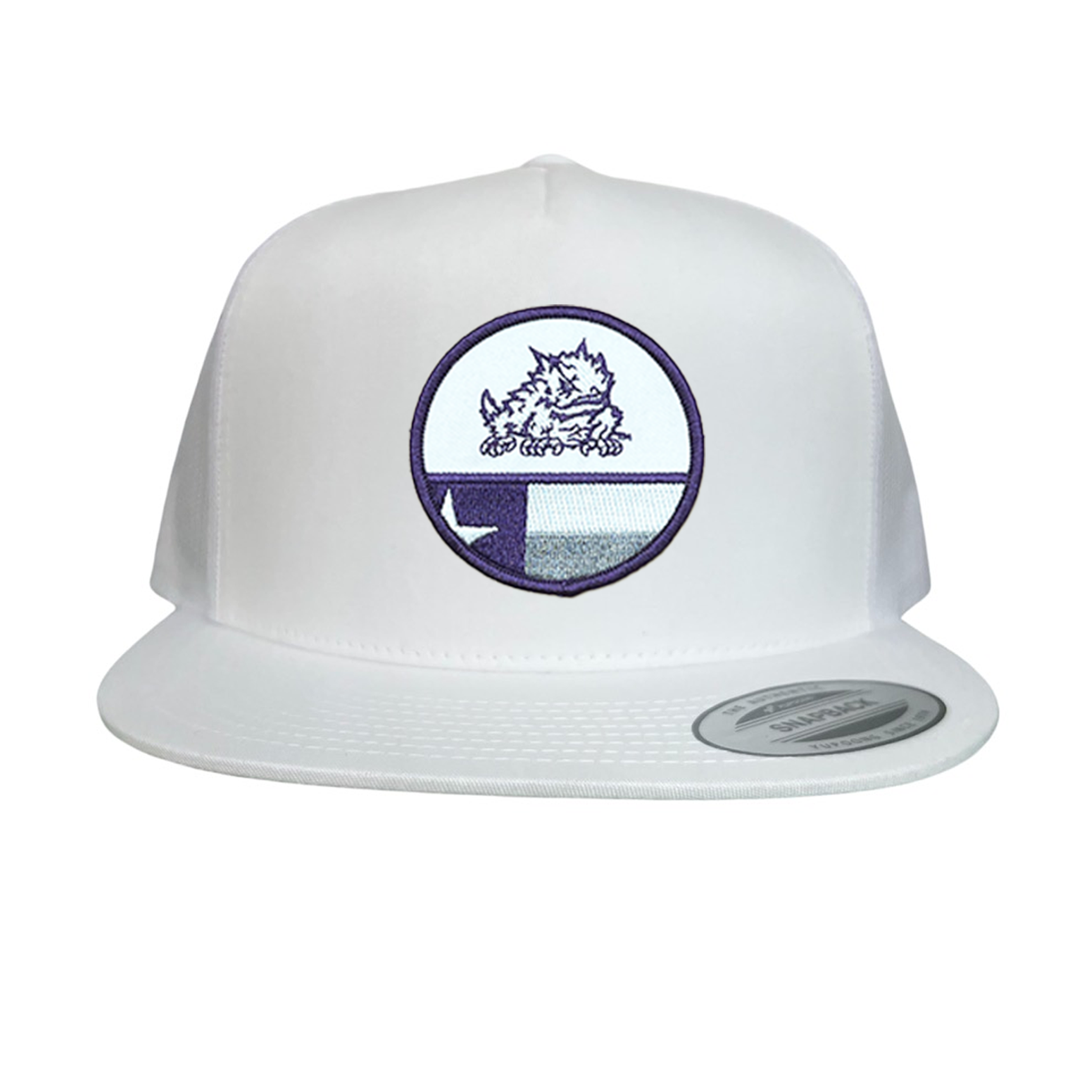 TCU Circle Horned Frog w/h State Flag / Hats / TCU034 / 248 / MM
