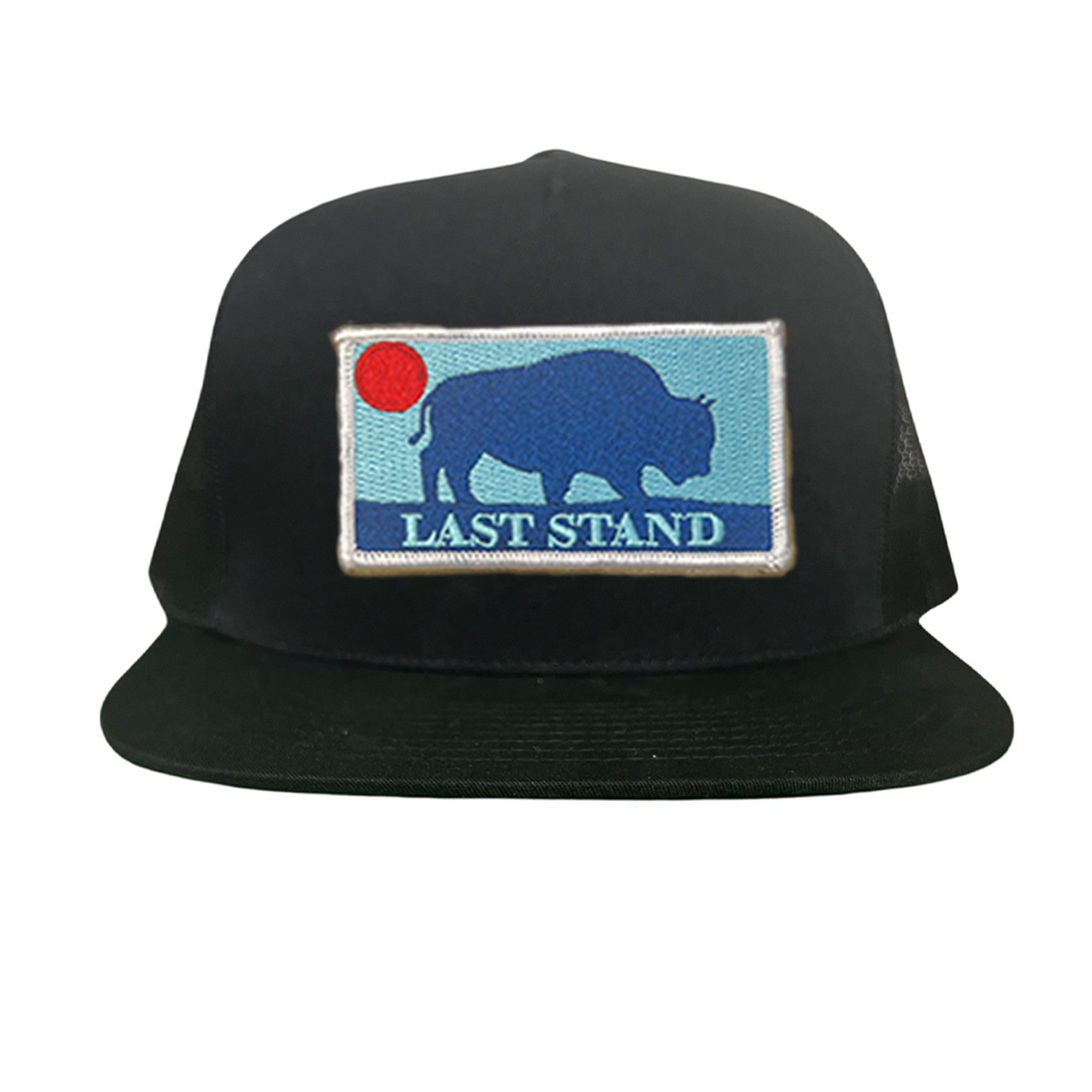 Bison Sunset Baseball Cap - Mountain Outdoors Snapback Hat