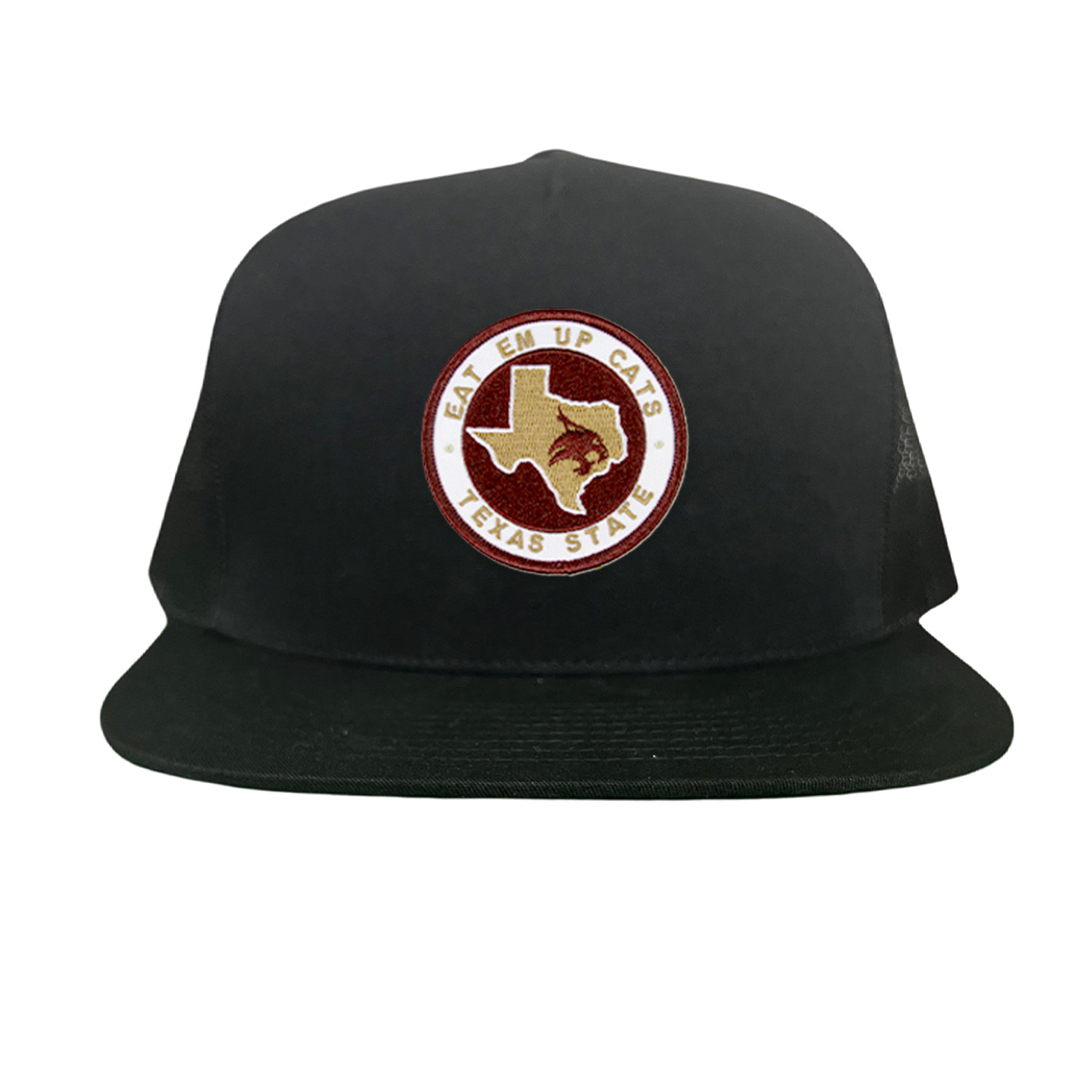 Texas State Eat Em Up Cats Supercat Patch Embroidered Hat