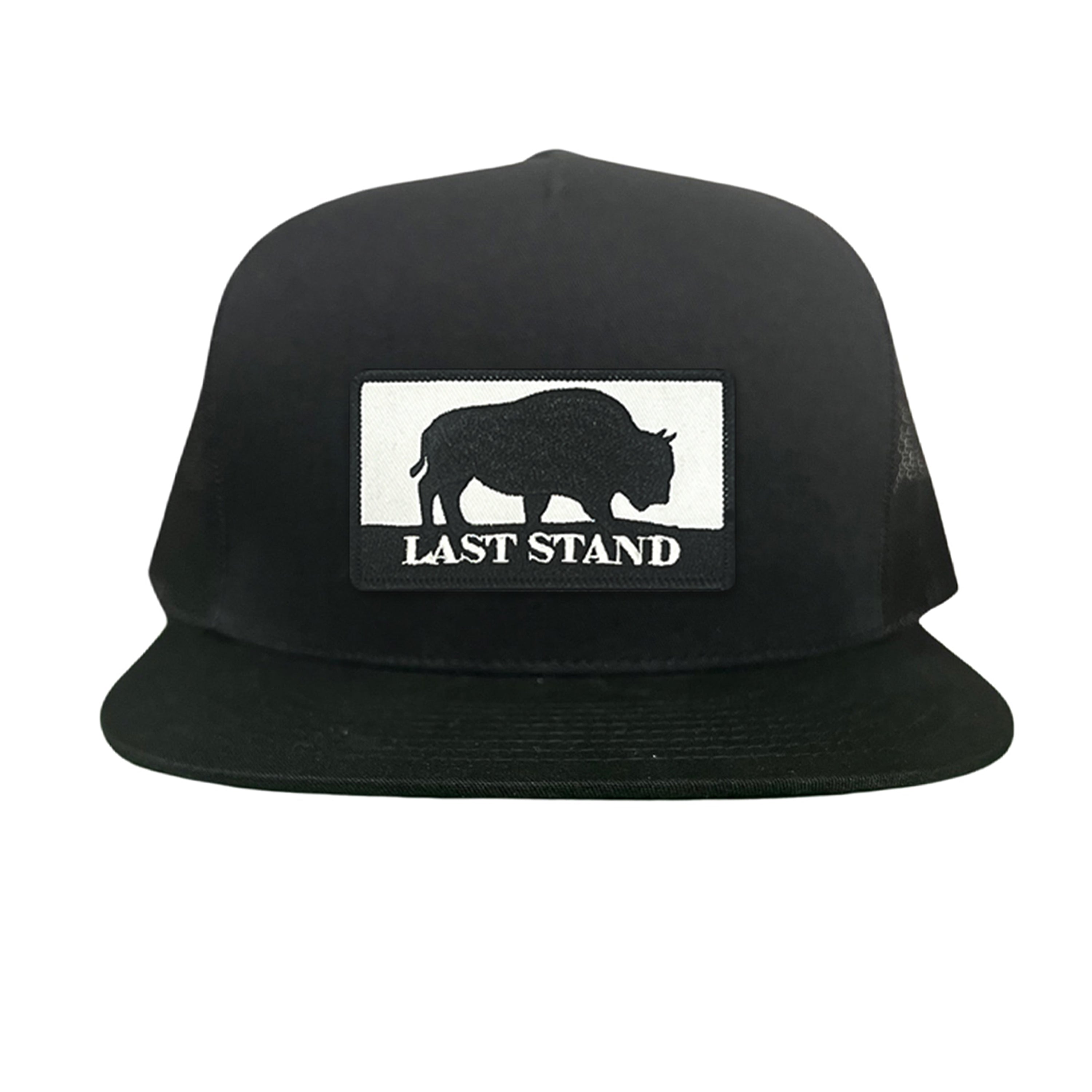 Bison Graphic Curved Bill Trucker Hat Mesh Snapback Cap