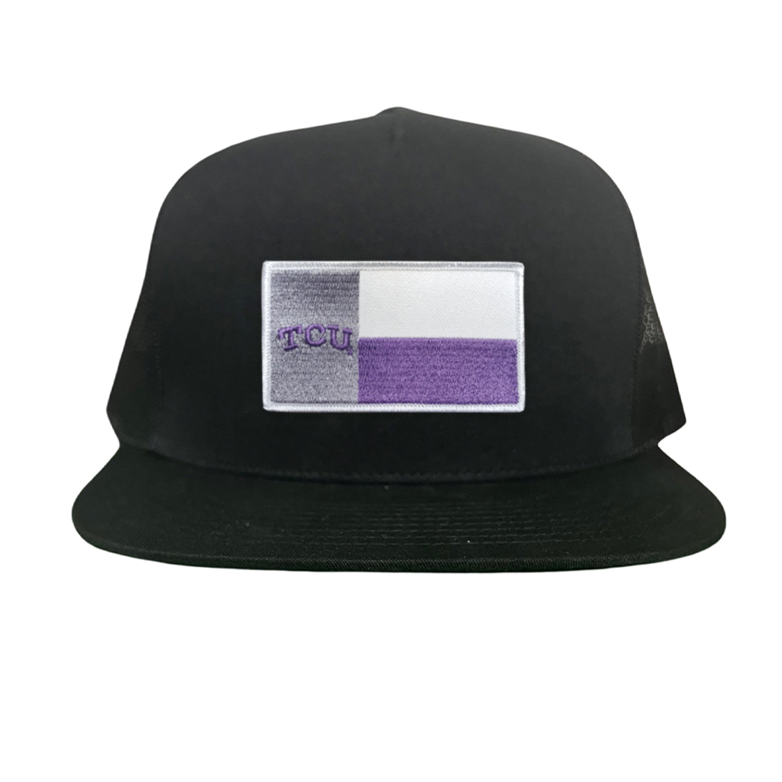 TCU Rectangle State Flag Patch Hat - Purple & White Game Day Cap