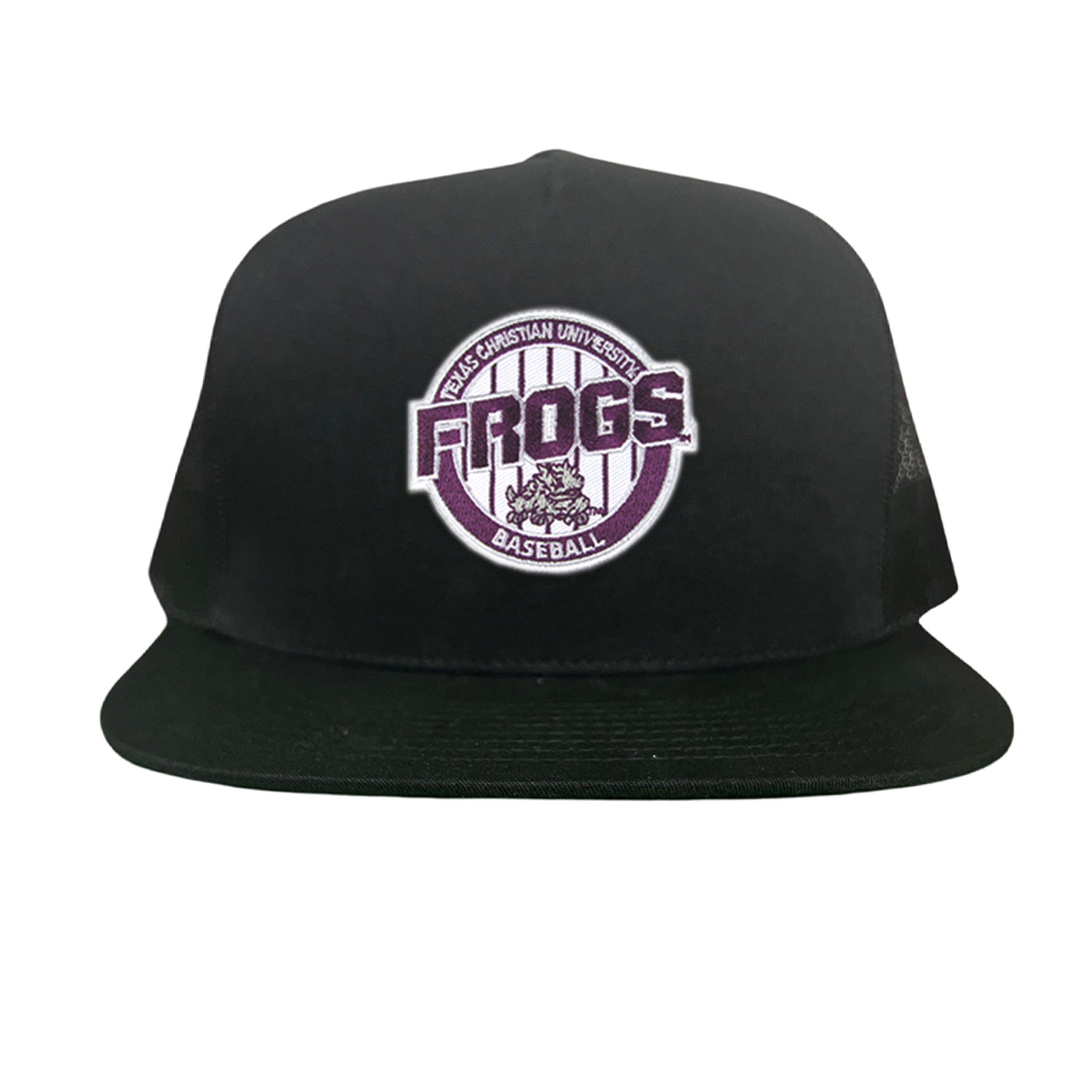 TCU Horned Frogs Pinstripe Circle Baseball Cap - Snapback & Dad Hat