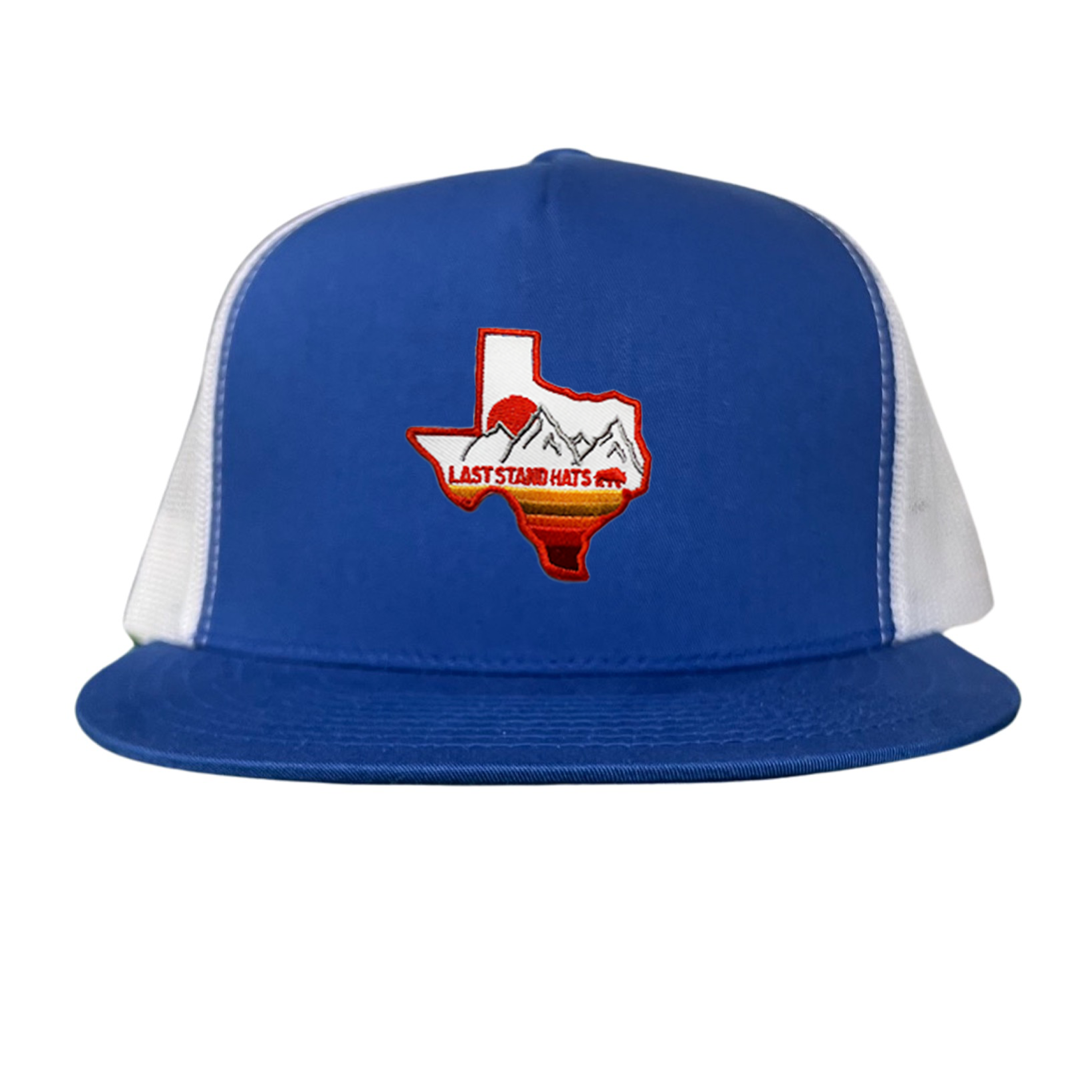 Texas Mountains Orange Rope Hat - Adjustable Trucker Cap