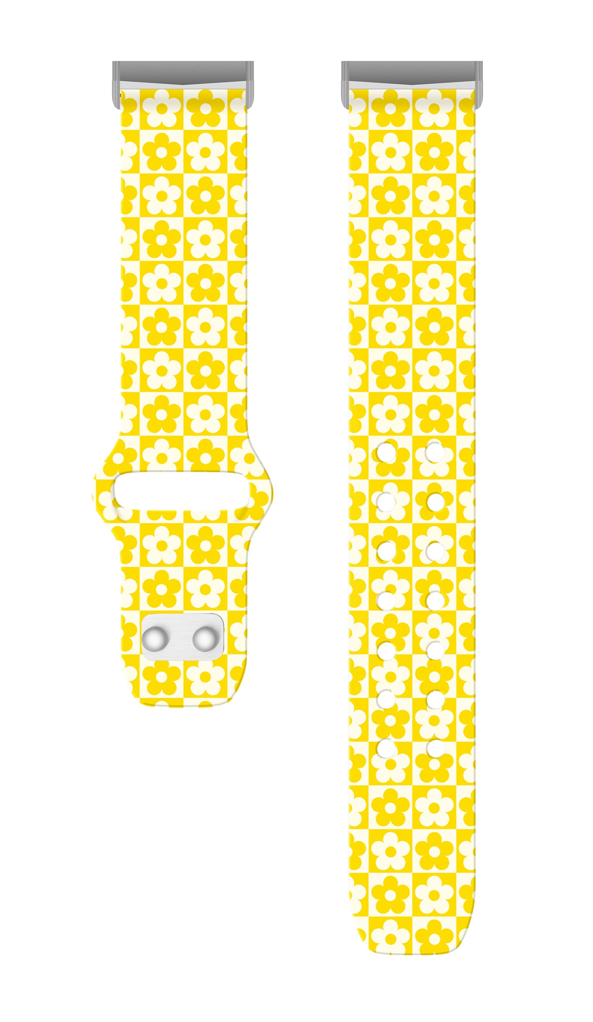 Y2K Checkered Print Watch Band for Fitbit Versa 3 and Sense 1