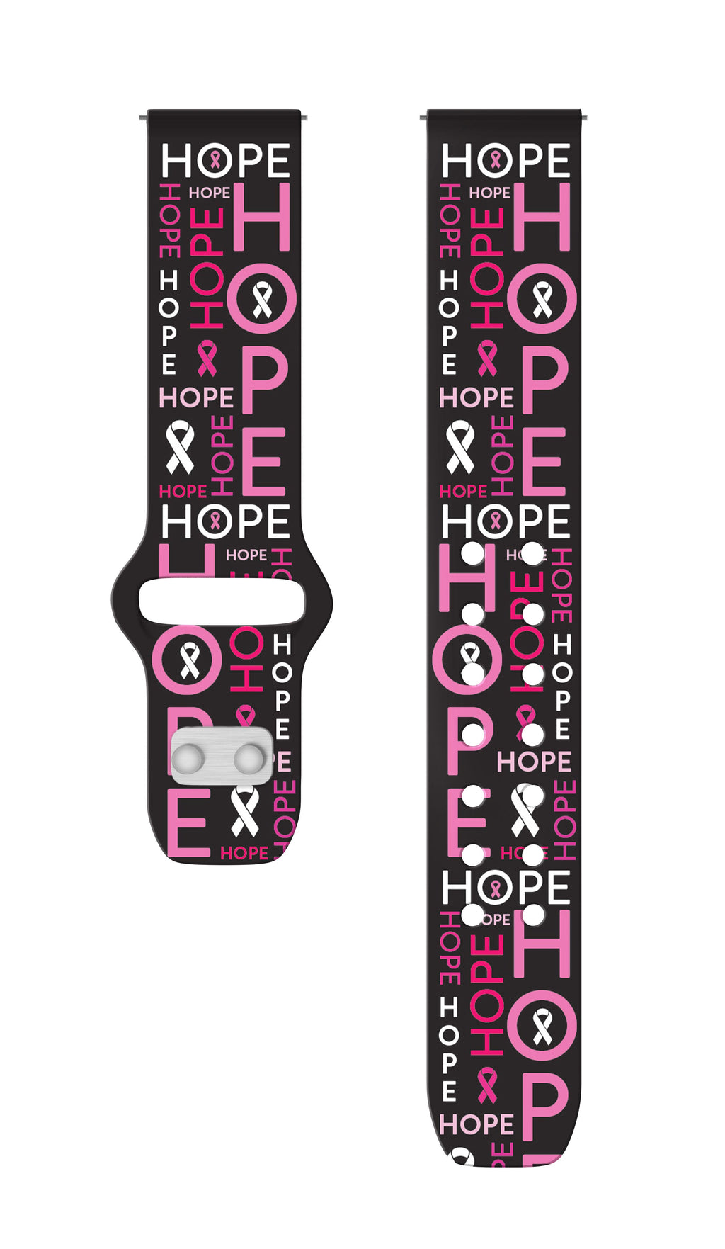 Breast Cancer Awareness HD  Watchband for Samsung, Garmin, Fossil, and More