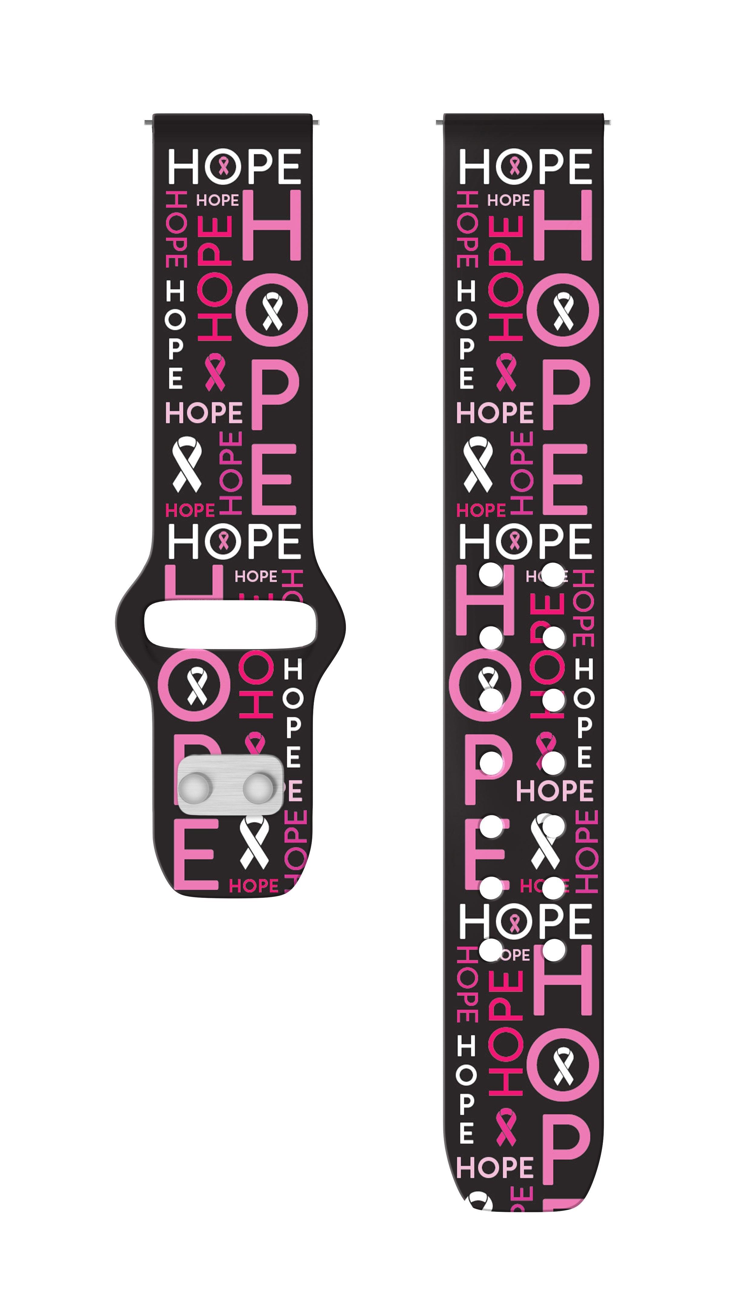 Breast Cancer Awareness HD  Watchband for Samsung, Garmin, Fossil, and More