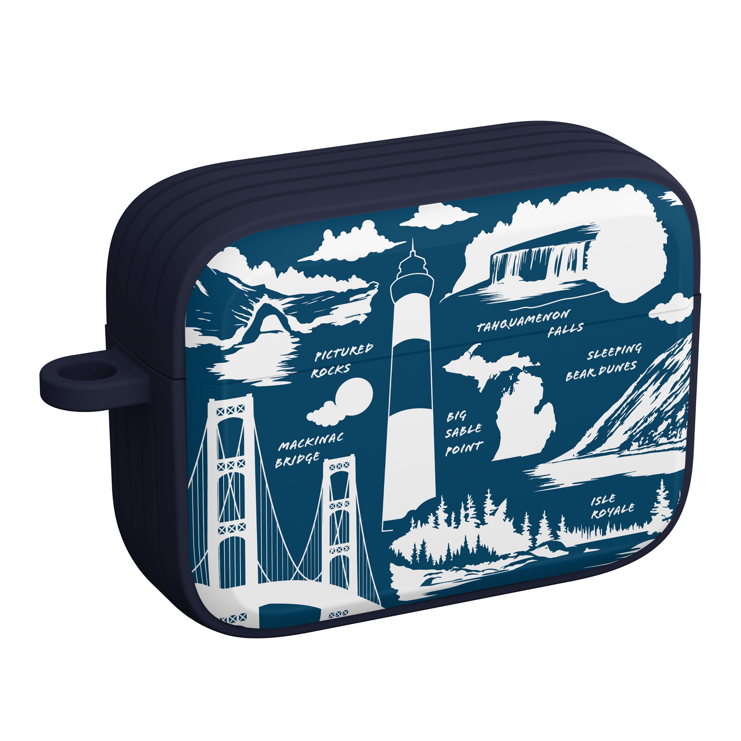 Michigan State Map Case for Apple AirPods Pro 1 and 2 Covers