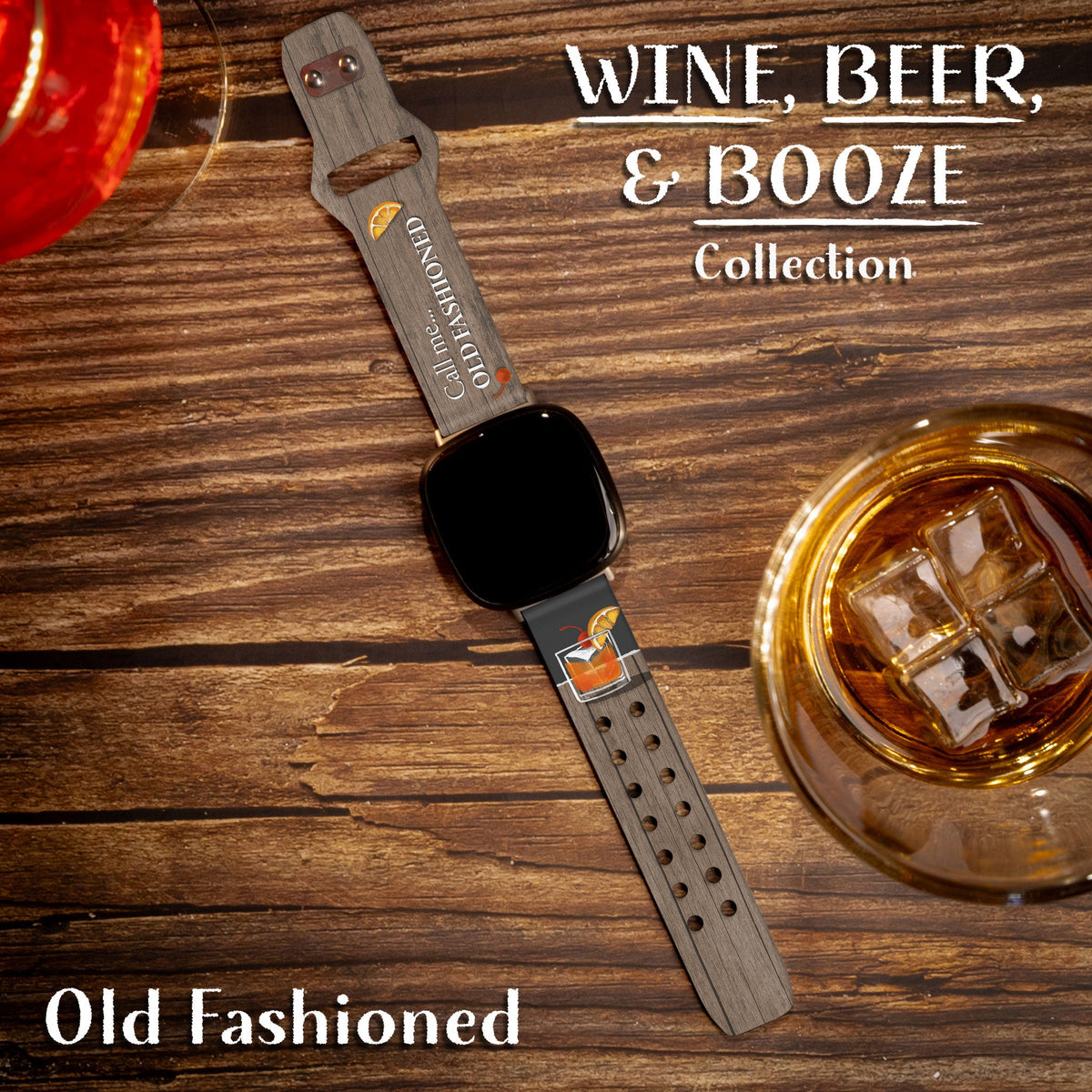 Wine Beer & Booze Champagne Watch Band for Fitbit Versa 3 Sense