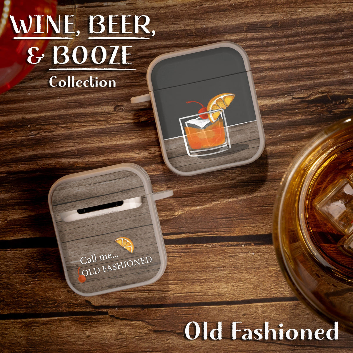 Wine Beer Booze HDX Protective Case for Apple AirPods Gen 1 2