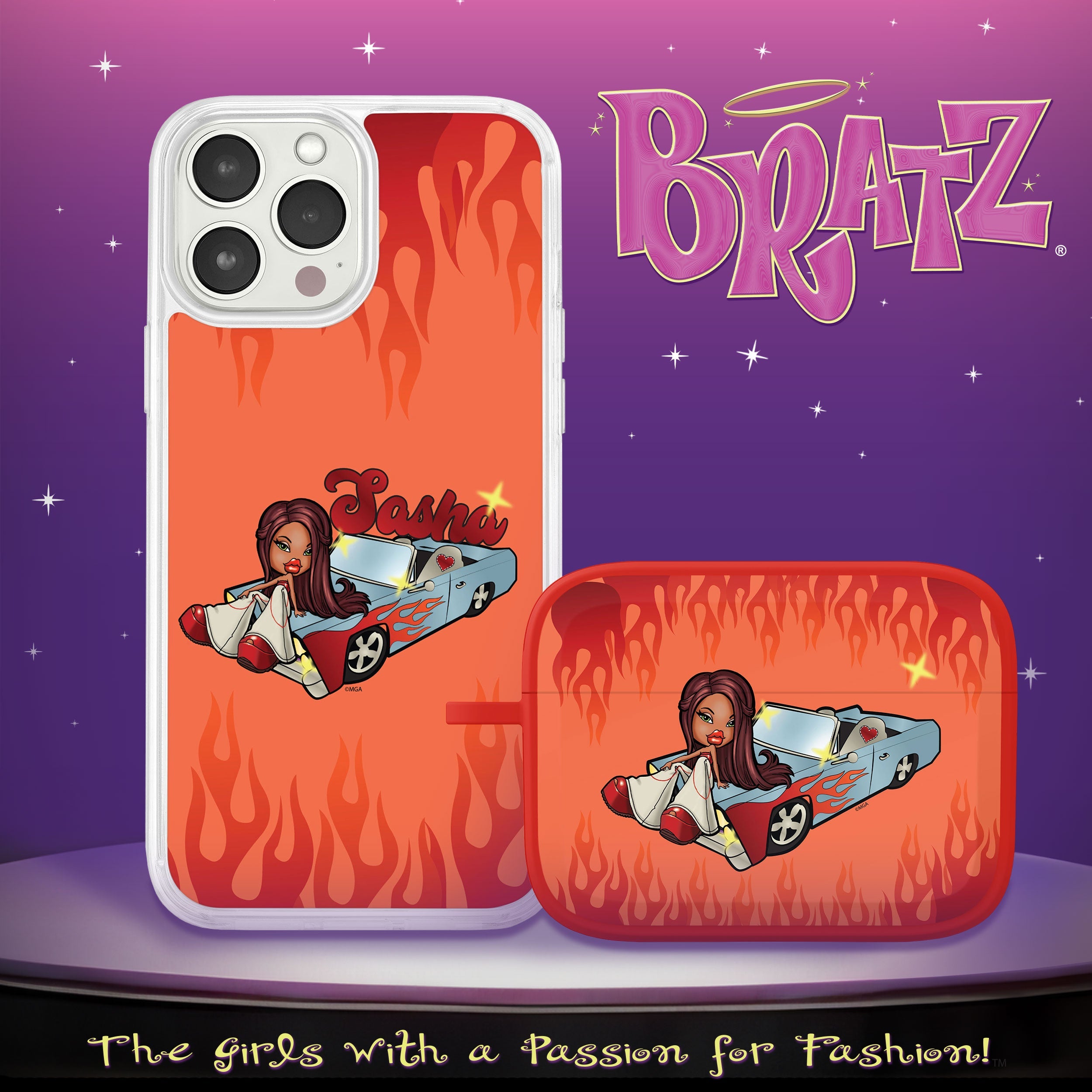 Bratz® Passion For Fashion HD Apple iPhone 14 Mag-Safe Phone Case and AirPods Pro Combo Package