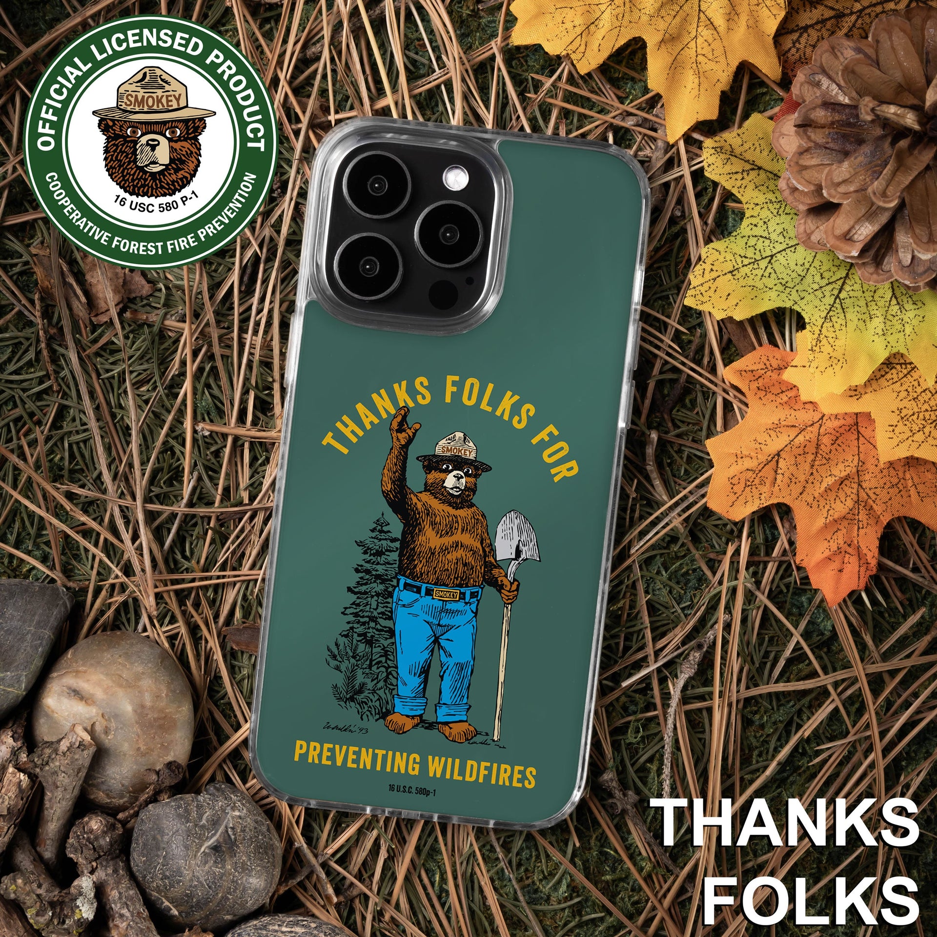 Smokey Bear Classic HD Apple iPhone 13 Series Mag-Safe Phone Case