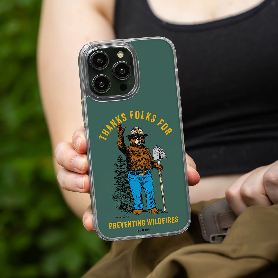 Smokey Bear Classic HD Apple iPhone 15 Series Mag-Safe Phone Case