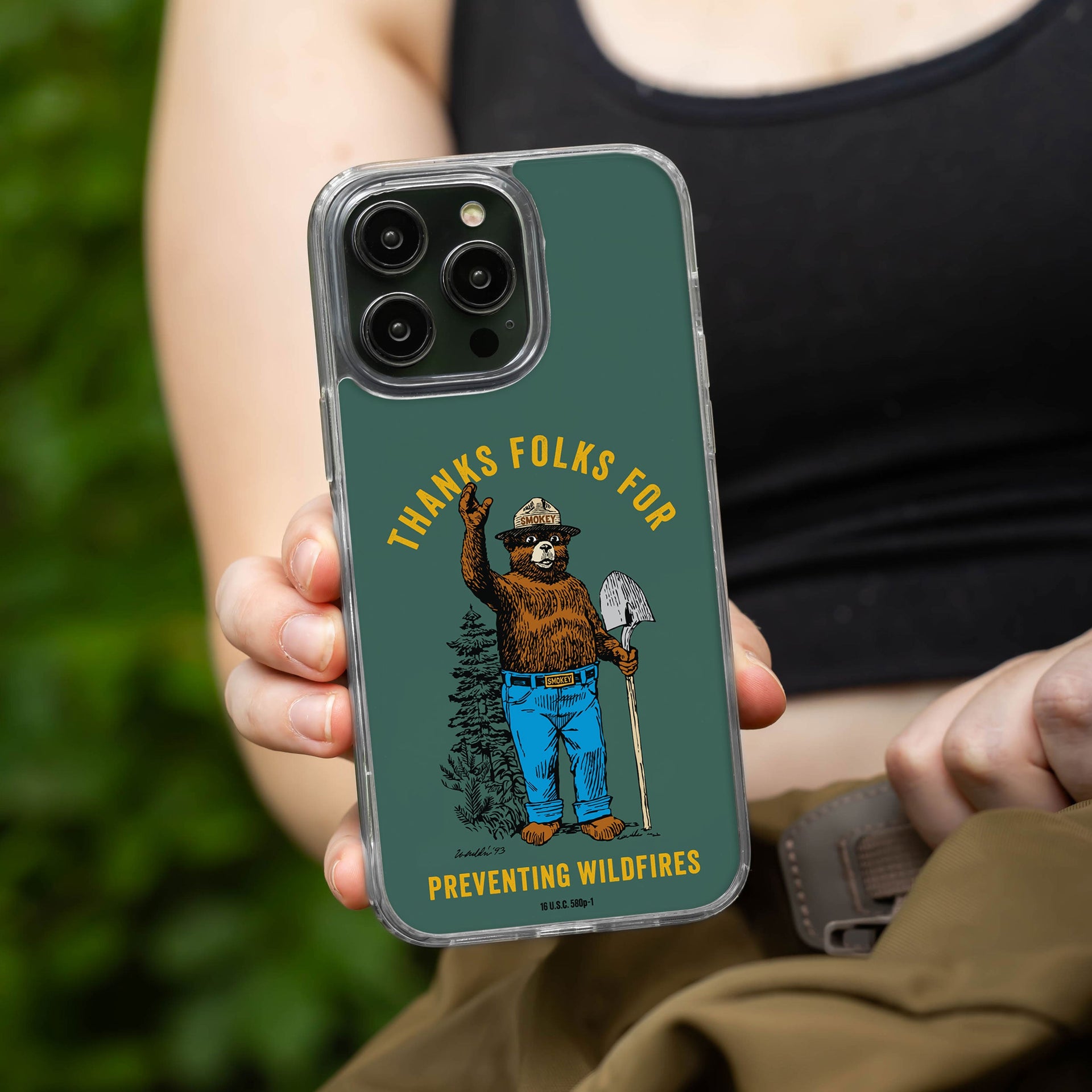 Smokey Bear Classic HD Apple iPhone 14 Series Mag-Safe Phone Case