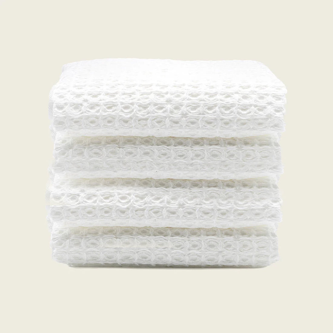 Sedona White Cotton Waffle Weave Bath Towel