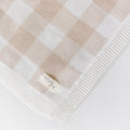 Knit Checkered Blanket - Sandstone & Pearl