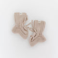Baby Knit Booties in Sandstone - Newborn Essentials