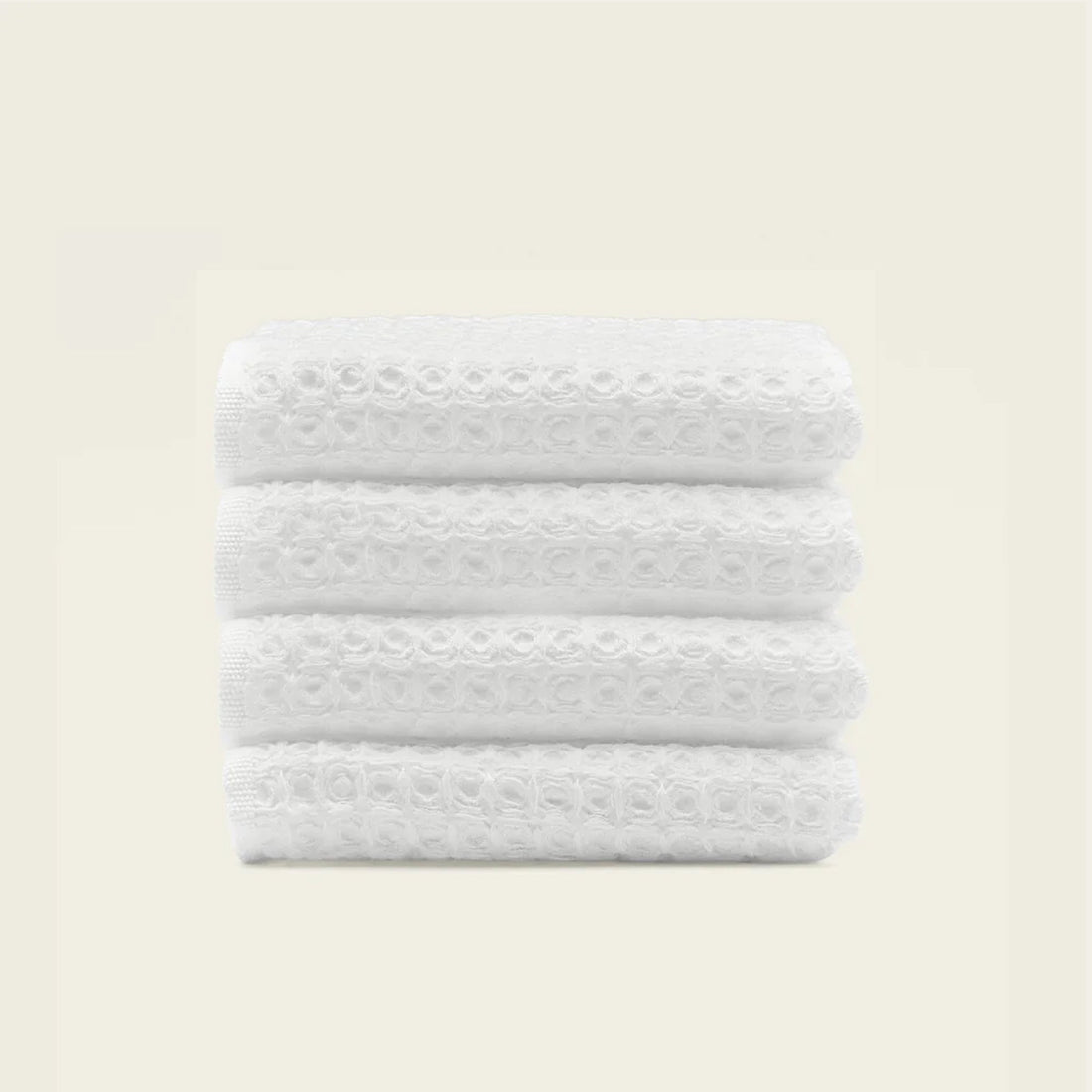 Sedona White Cotton Waffle Weave Bath Towel