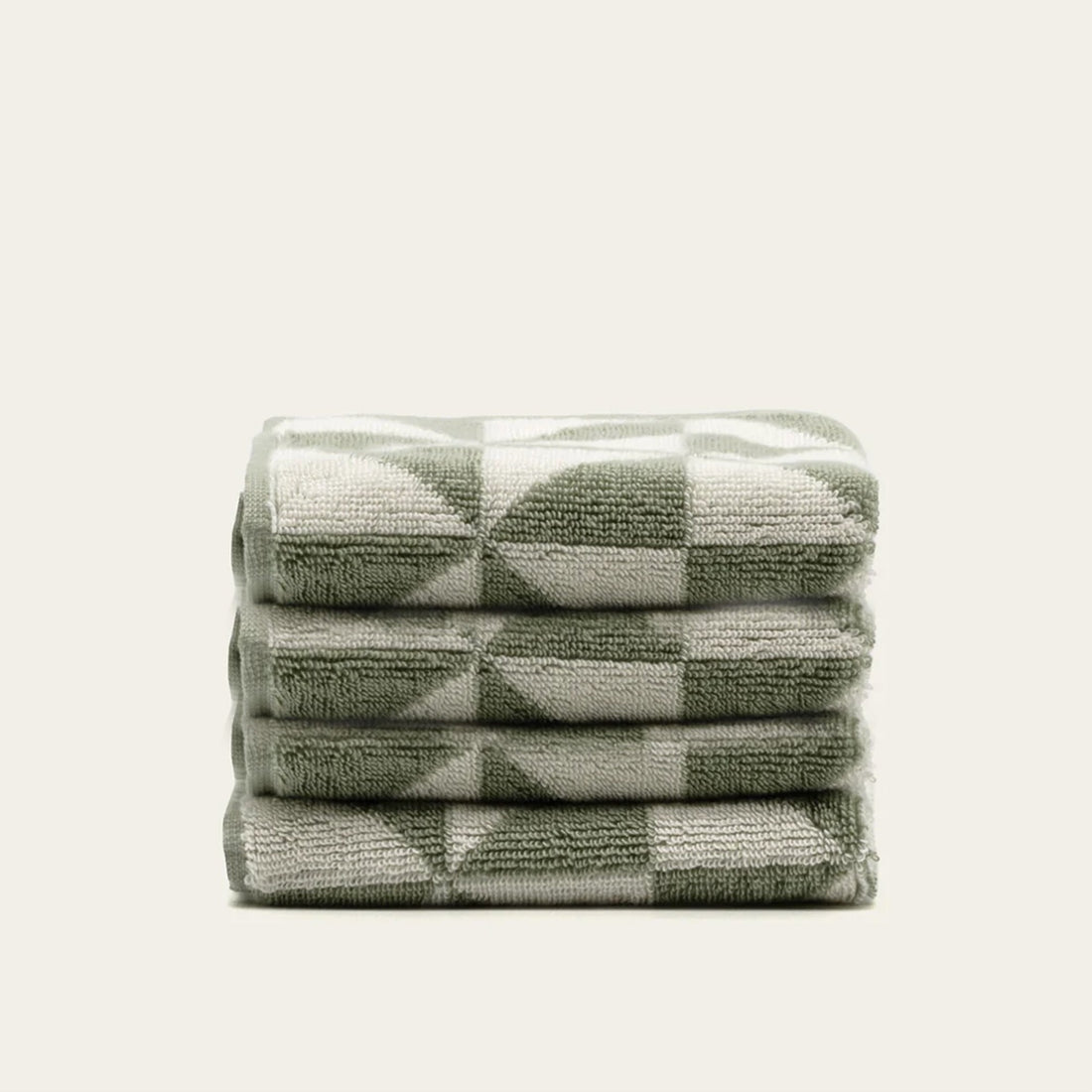 Sage Green Australian Cotton Geometric Bath Towel 600 GSM - Image 38