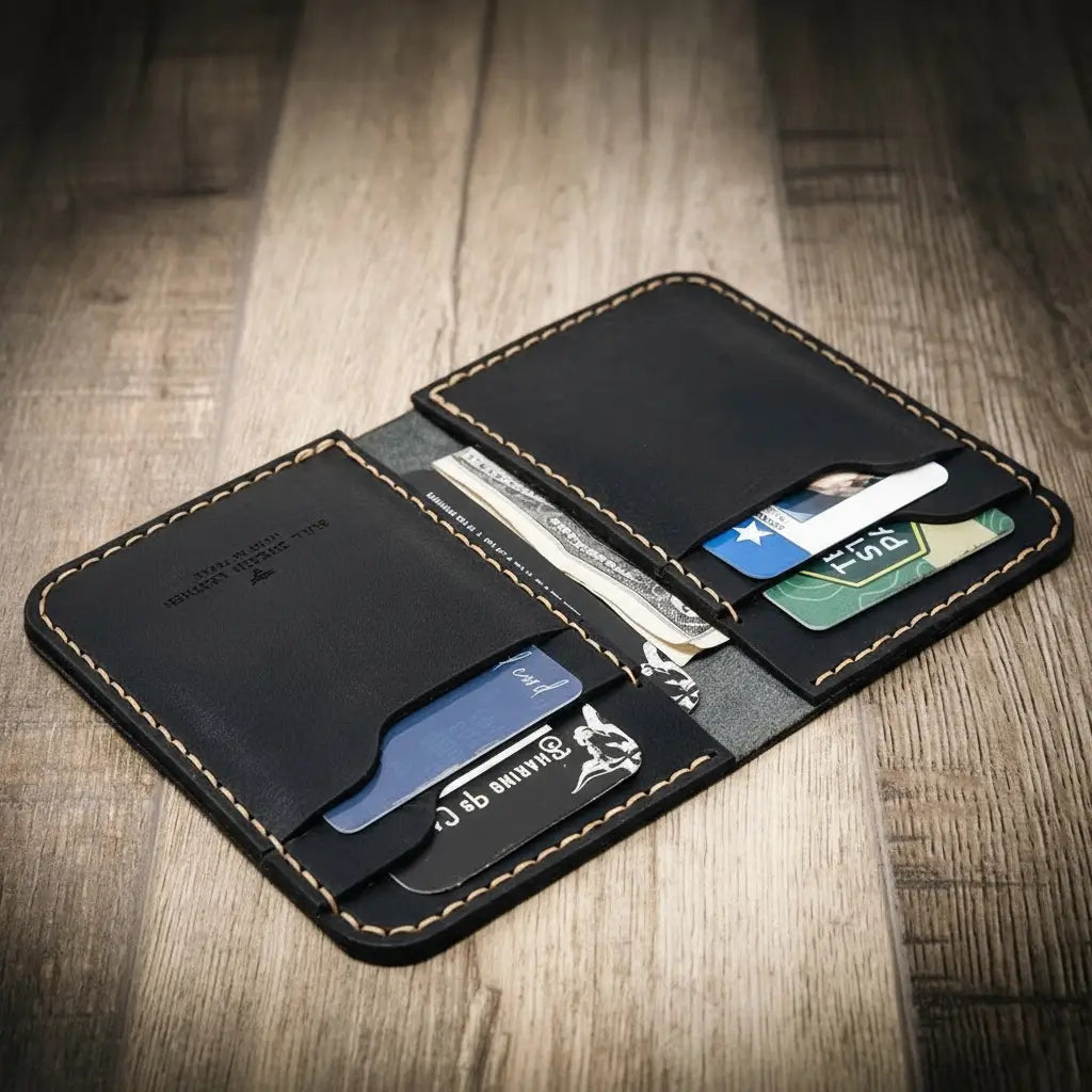 The Tyler Vertical Wallet - Black
