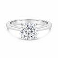 IGI Certified 14K White Gold 2.0 Cttw Round Lab Grown Diamond Solitaire Engagement Ring