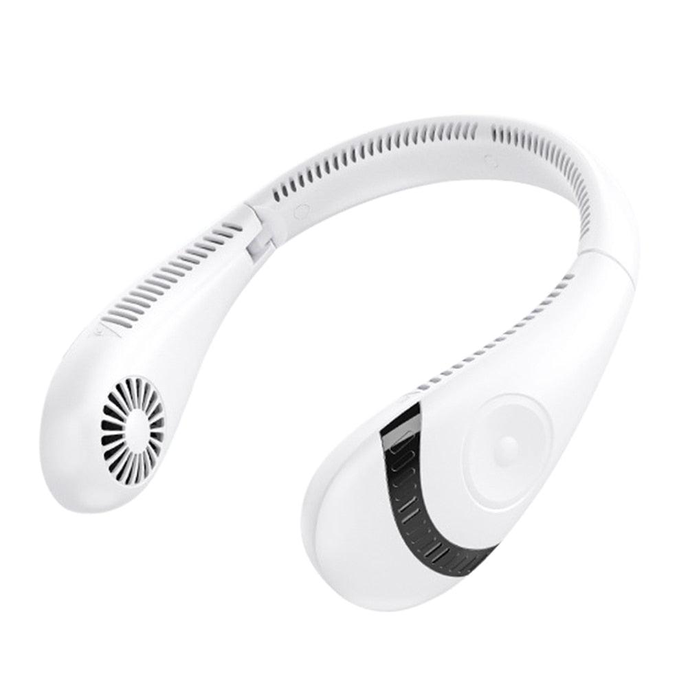 Rechargeable 4000mAh Dual Turbo Neck Fan with LED Display