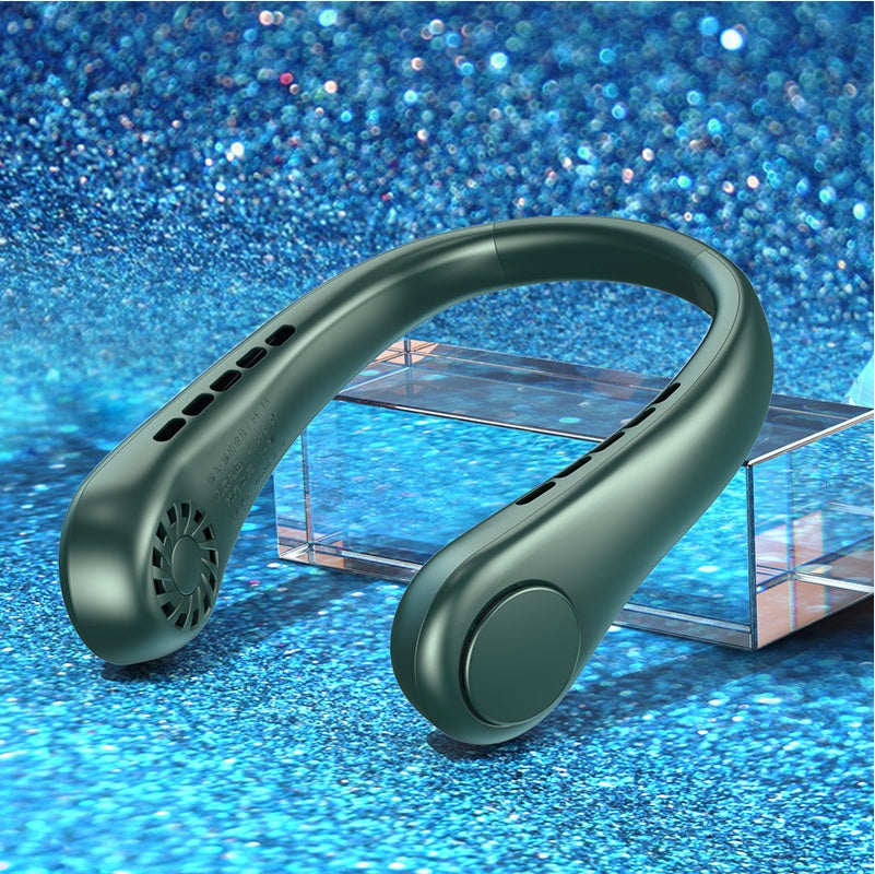 Portable Bladeless Hanging Neck Fan for Kids – Rechargeable Summer Air