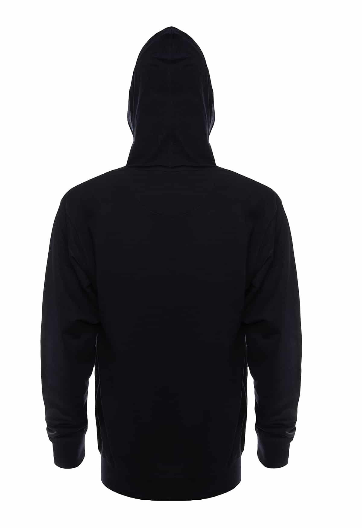 French Terry Zip Up Hoodie with Adjustable Drawstring Hood - Image 3