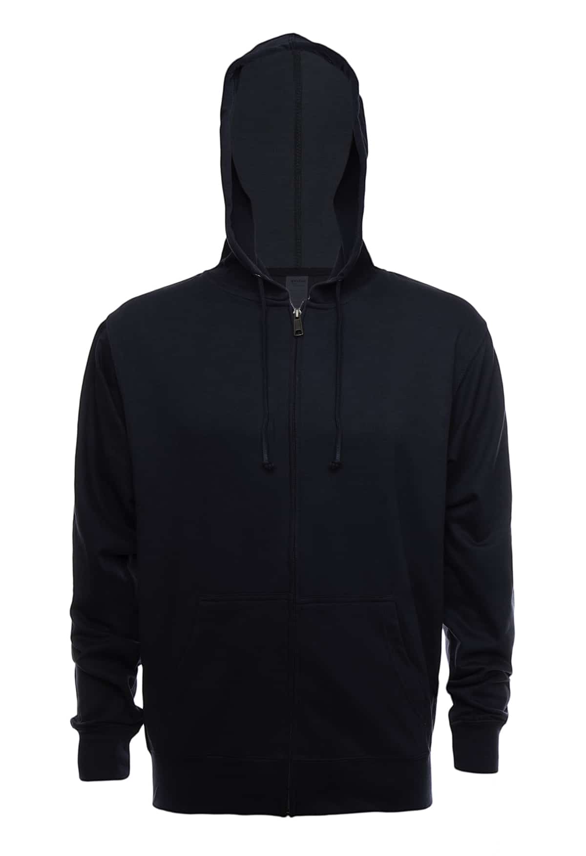 French Terry Zip Up Hoodie with Adjustable Drawstring Hood - Image 4