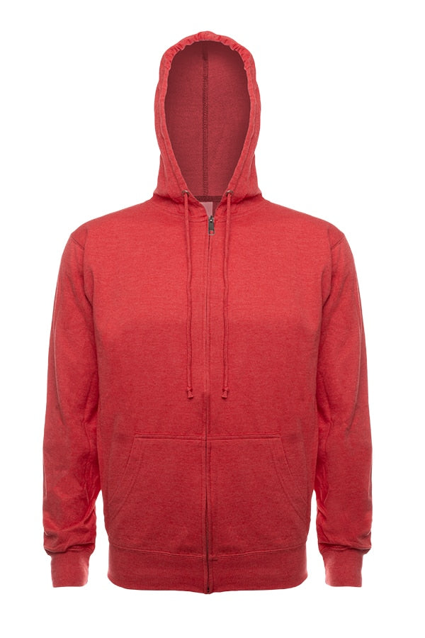 French Terry Zip Up Hoodie with Adjustable Drawstring Hood - Image 5