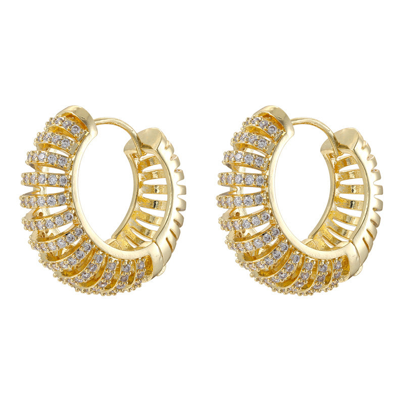 French-Style Teardrop Crystal Earrings, Modern Geometric Jewelry