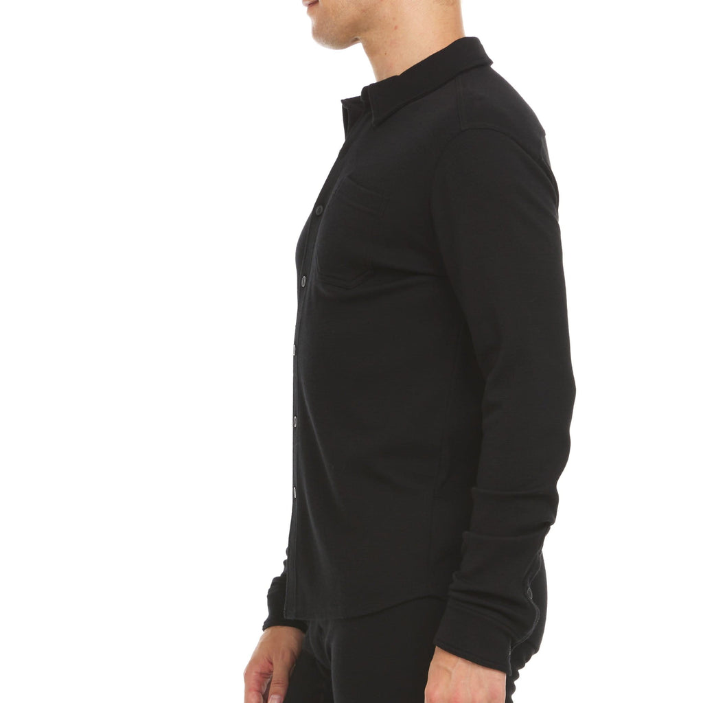 Men's Midweight 100% Merino Wool Button Down Shirt