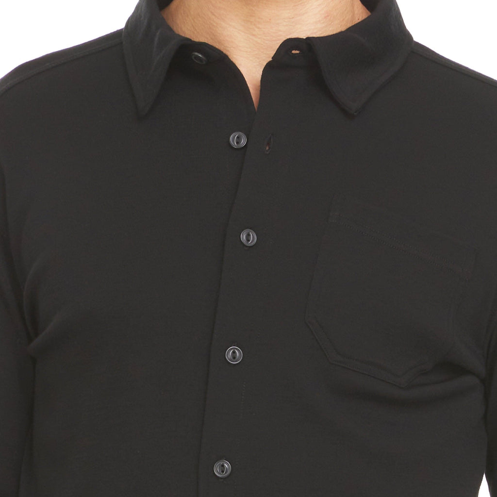 Men's Midweight 100% Merino Wool Button Down Shirt