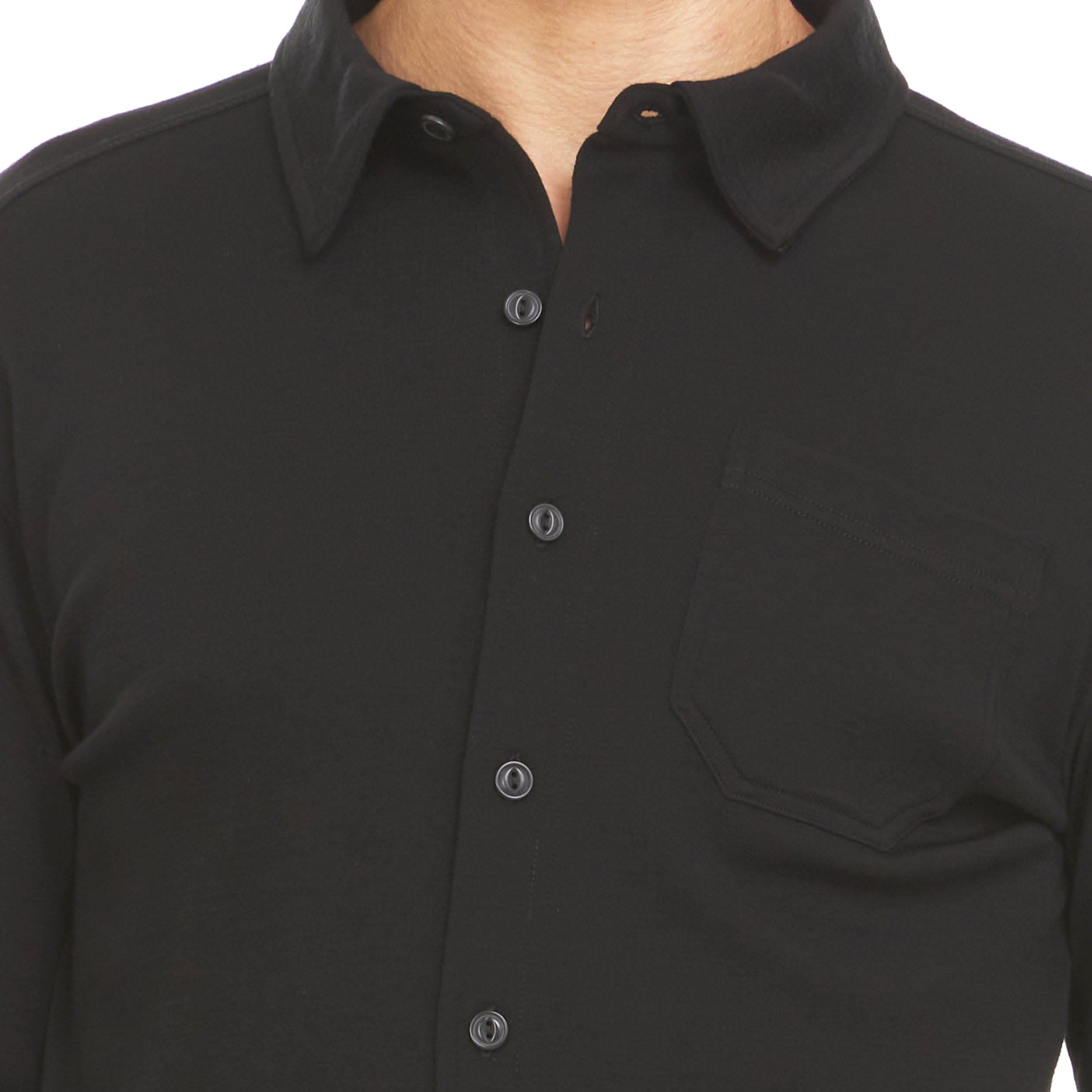 Men's Midweight 100% Merino Wool Button Down Shirt