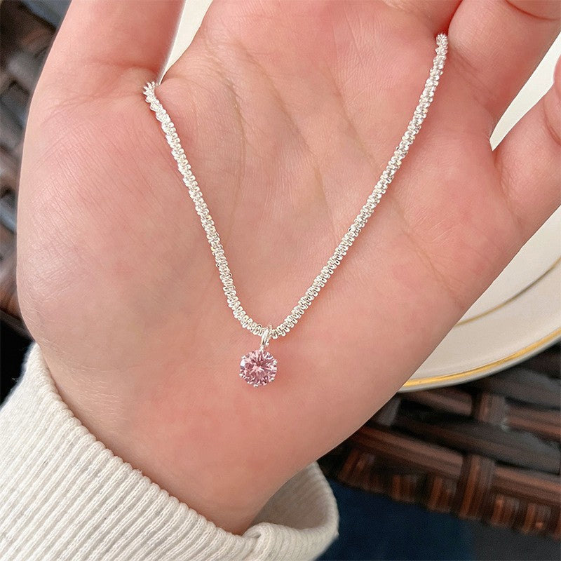 S925 Sterling Silver Pearl Necklace For Women Light Luxury And High-end